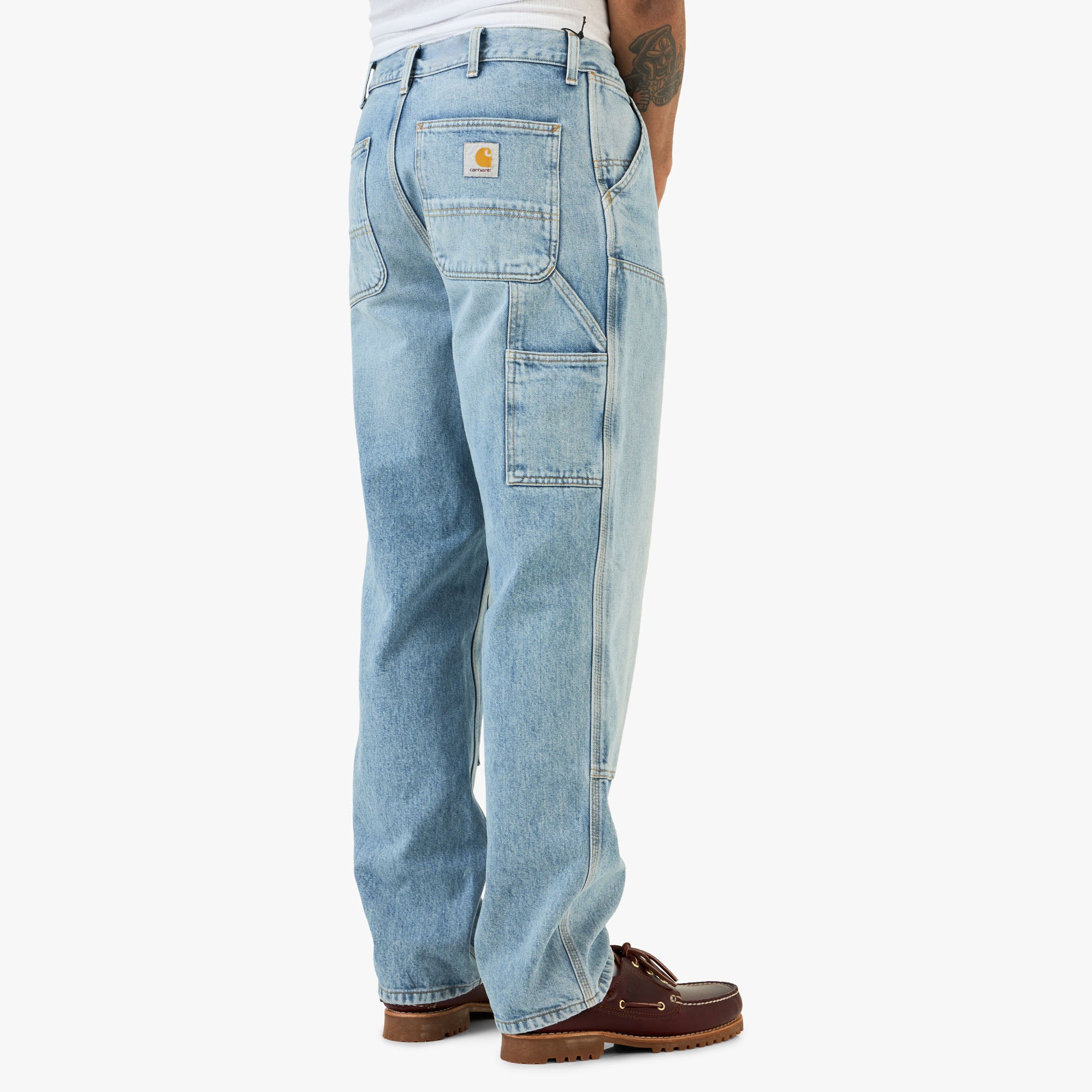 Carhartt WIP Double Knee Pant Blue / Heavy Bleached - Image 3