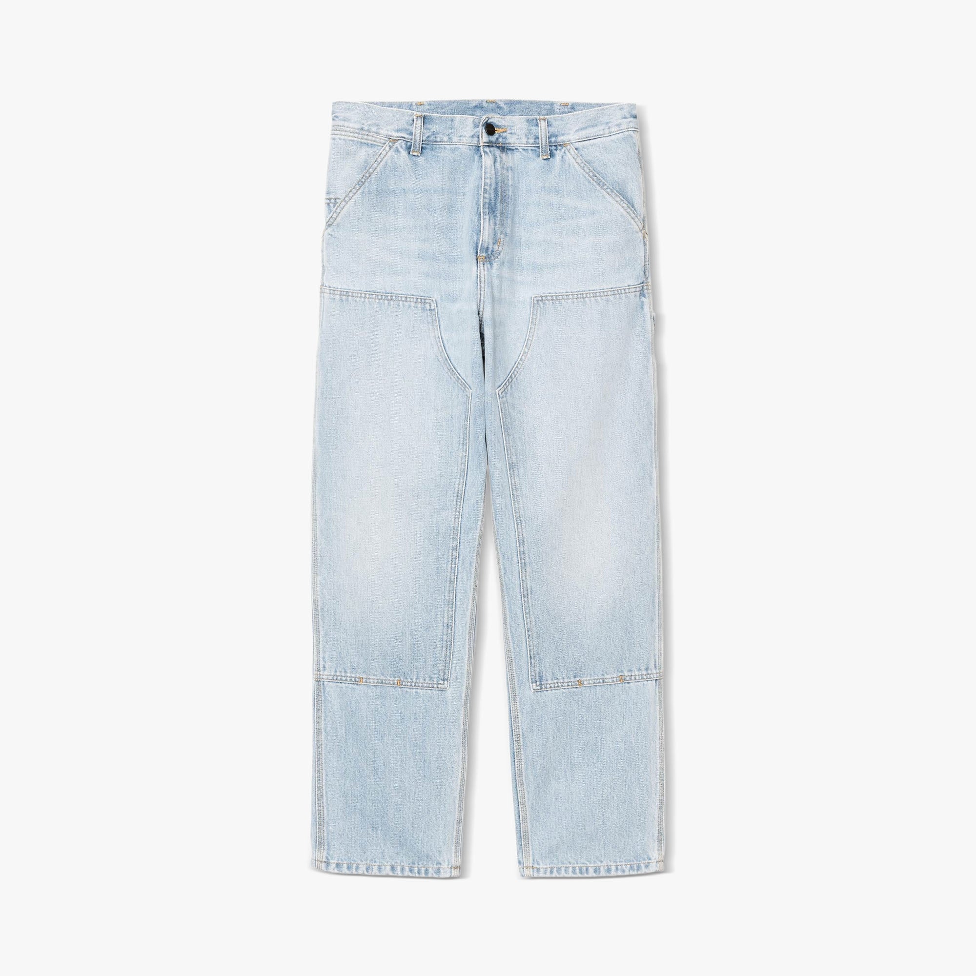 Carhartt WIP Double Knee Pant Blue / Heavy Bleached - Image 8