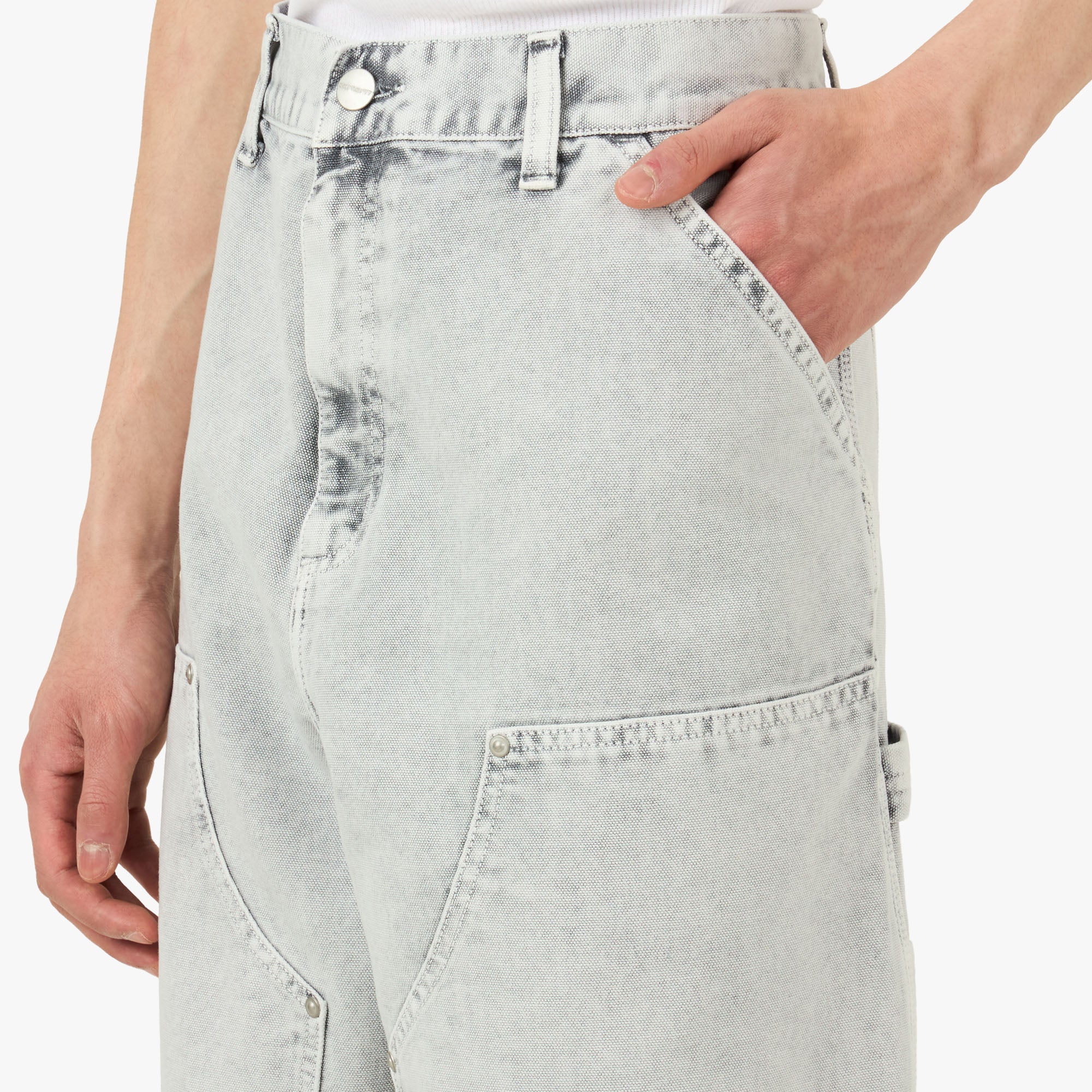 Carhartt WIP Double Knee Pant / Chalk Wash - Image 4