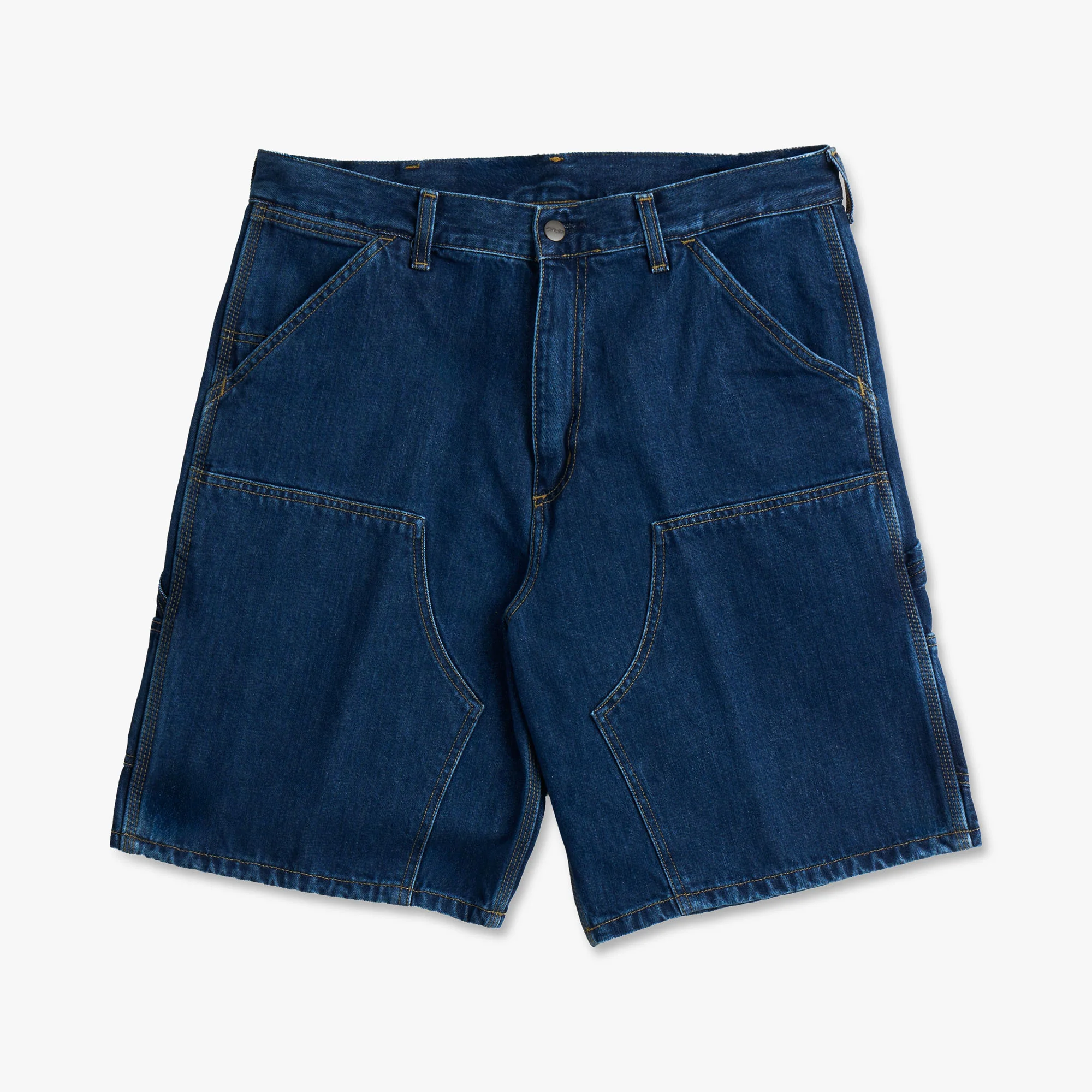 Carhartt WIP Double Knee Short Blue / Heavy Worn Bleached - Image 8