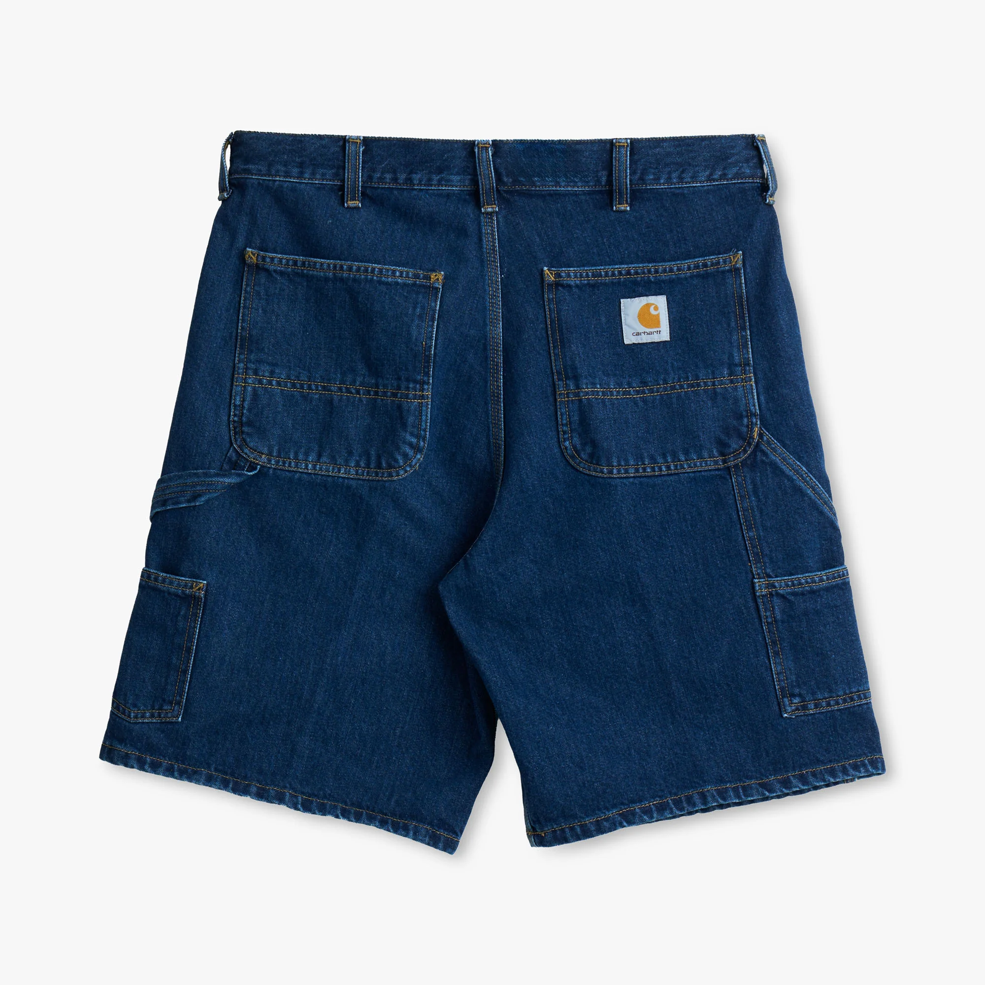 Carhartt WIP Double Knee Short Blue / Heavy Worn Bleached - Image 9