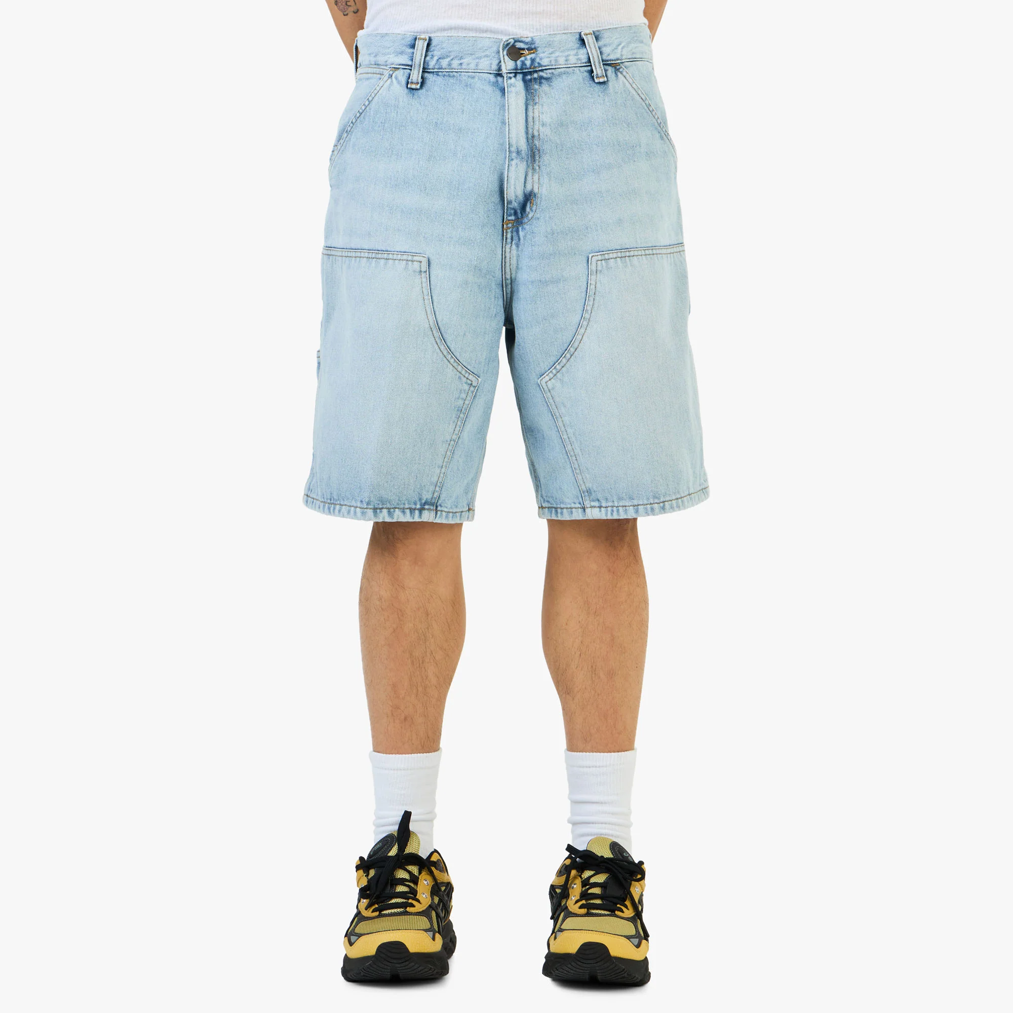 Carhartt WIP Double Knee Short Blue / Stone Washed
