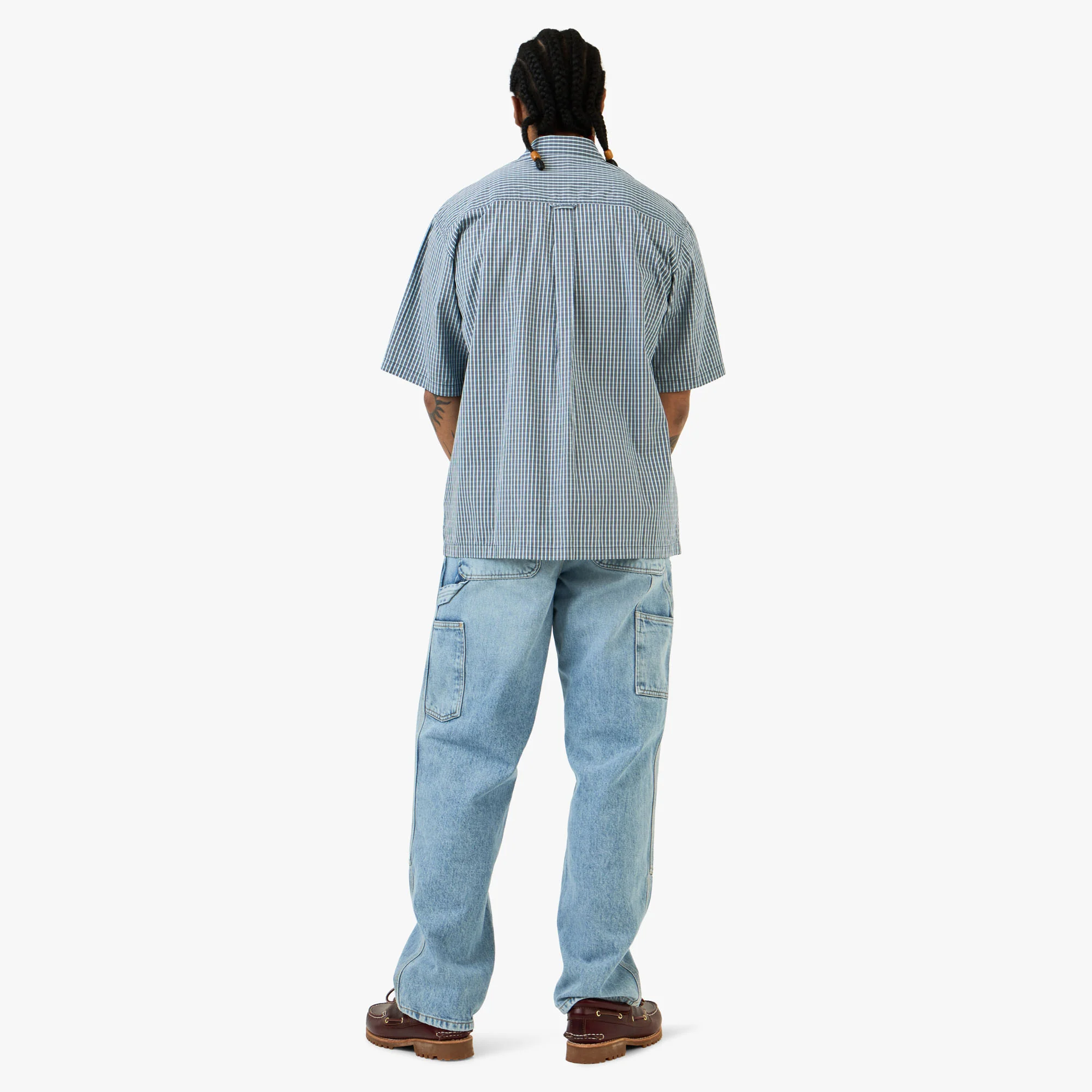 Carhartt WIP Short Sleeve Groff Shirt Groff Check / Blue River - Image 7