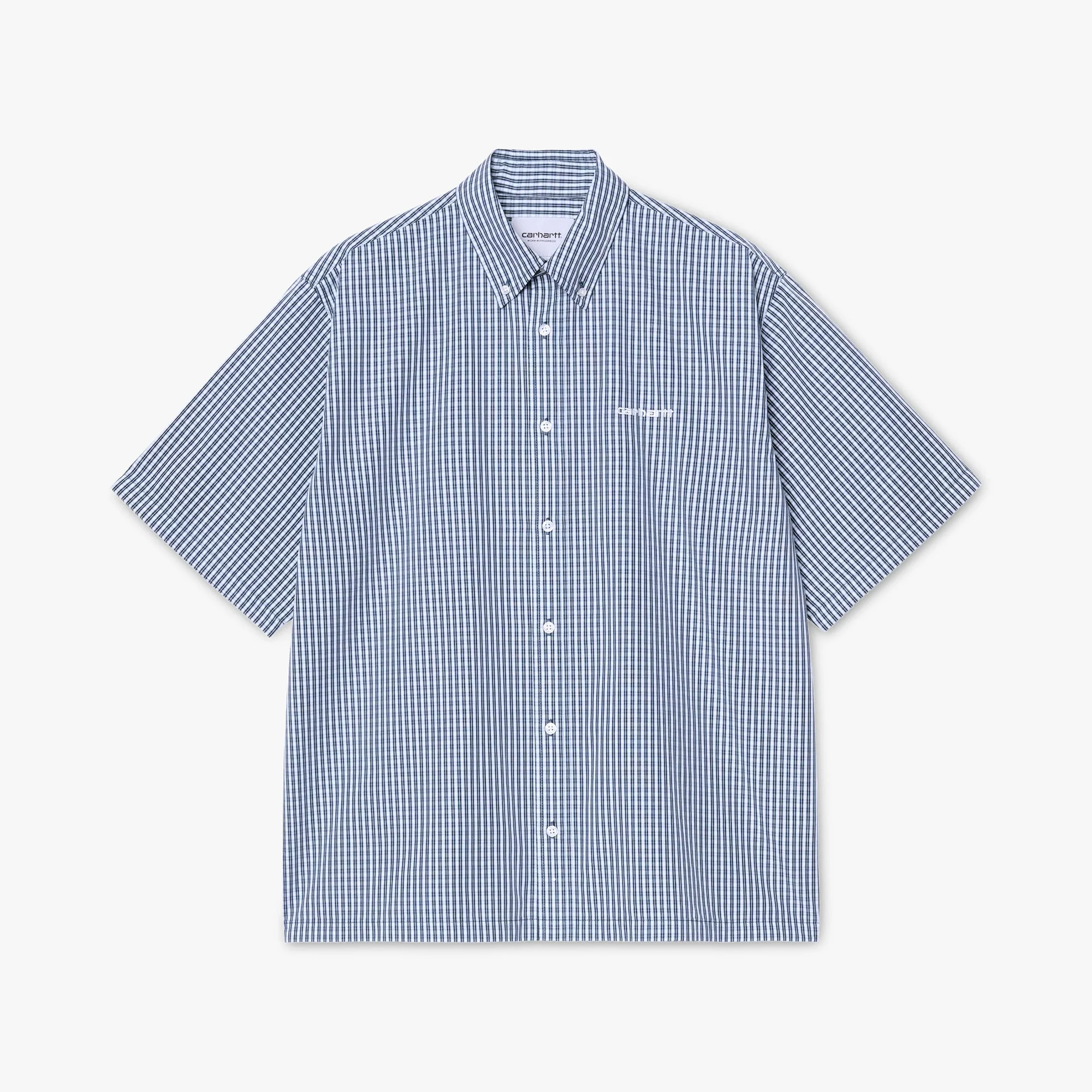 Carhartt WIP Short Sleeve Groff Shirt Groff Check / Blue River - Image 8