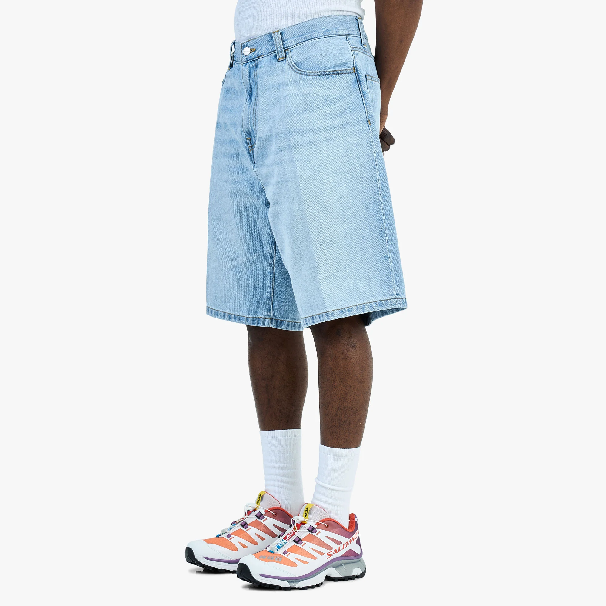 Carhartt WIP Landon Short Blue / Heavy Worn Bleached - Image 2
