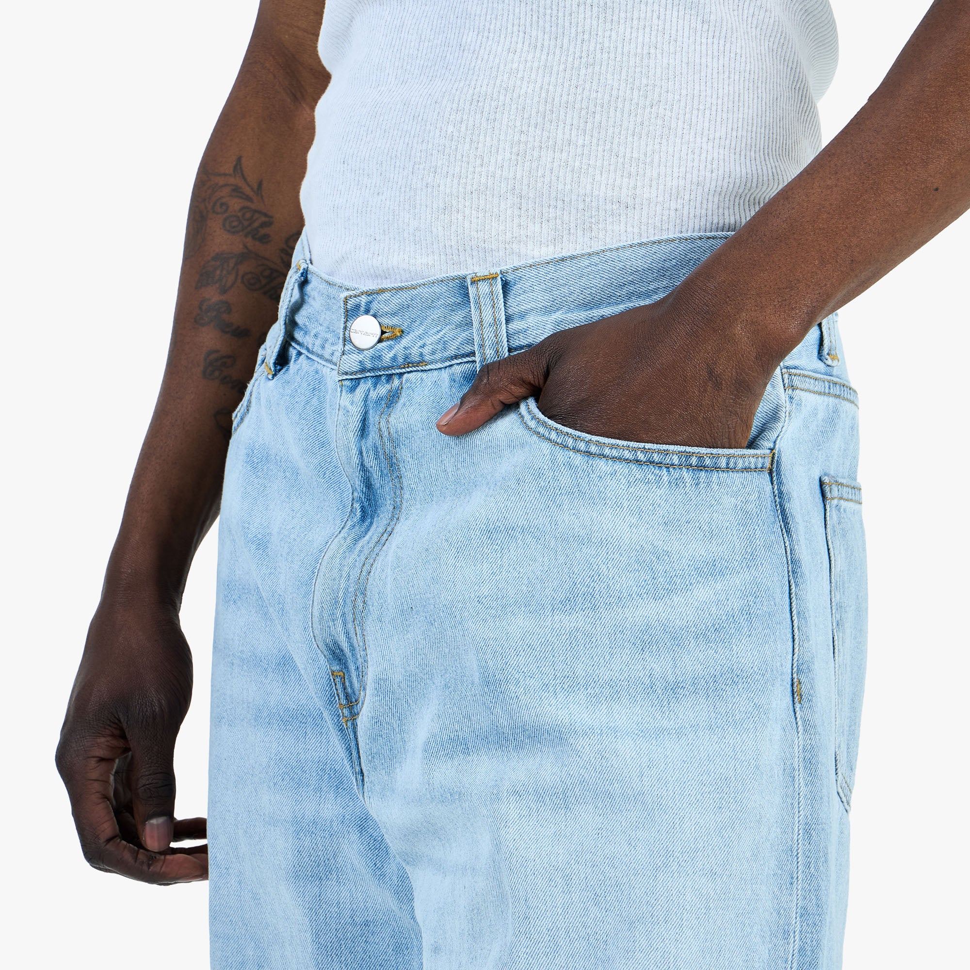 Carhartt WIP Landon Short Blue / Heavy Worn Bleached - Image 4
