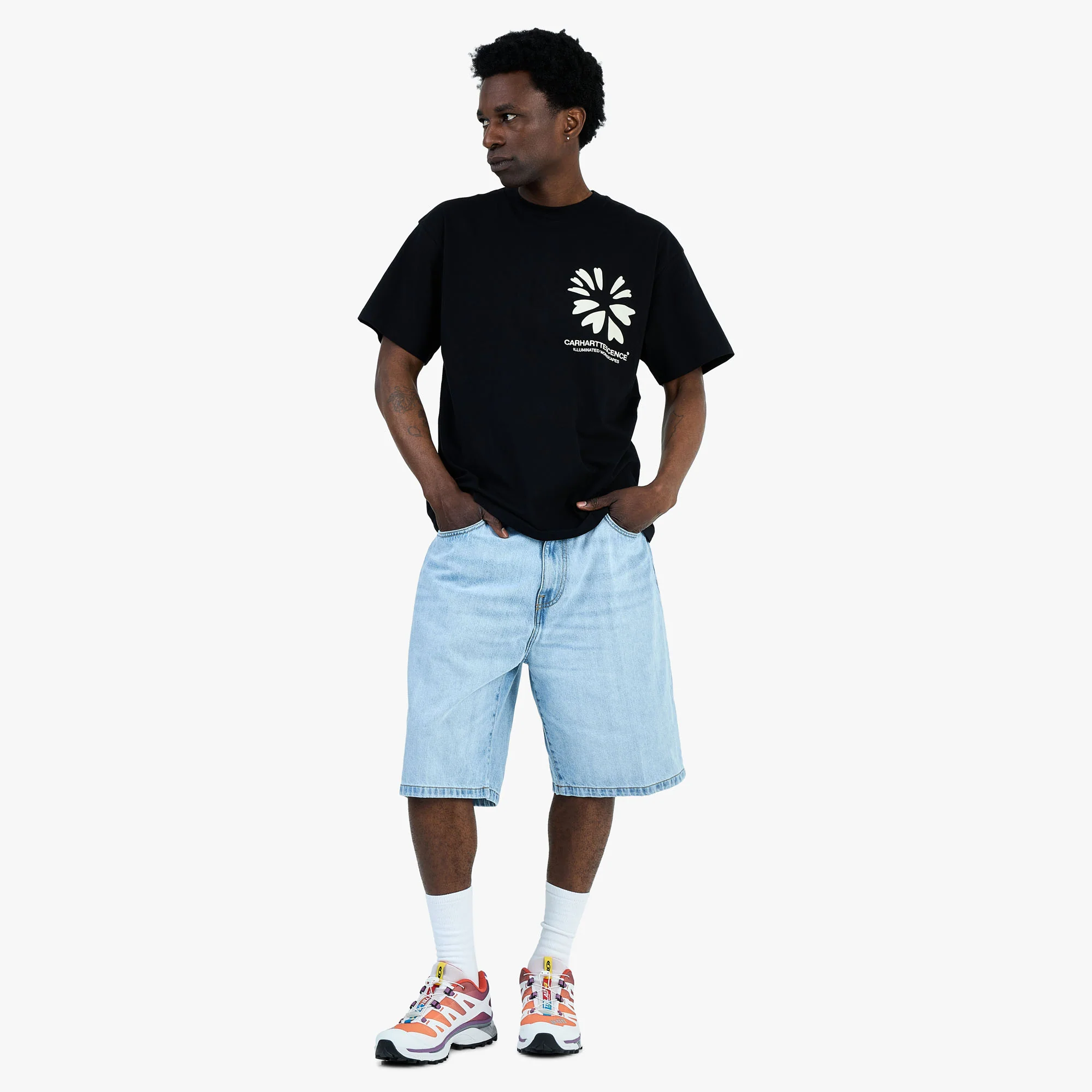 Carhartt WIP Landon Short Blue / Heavy Worn Bleached - Image 6