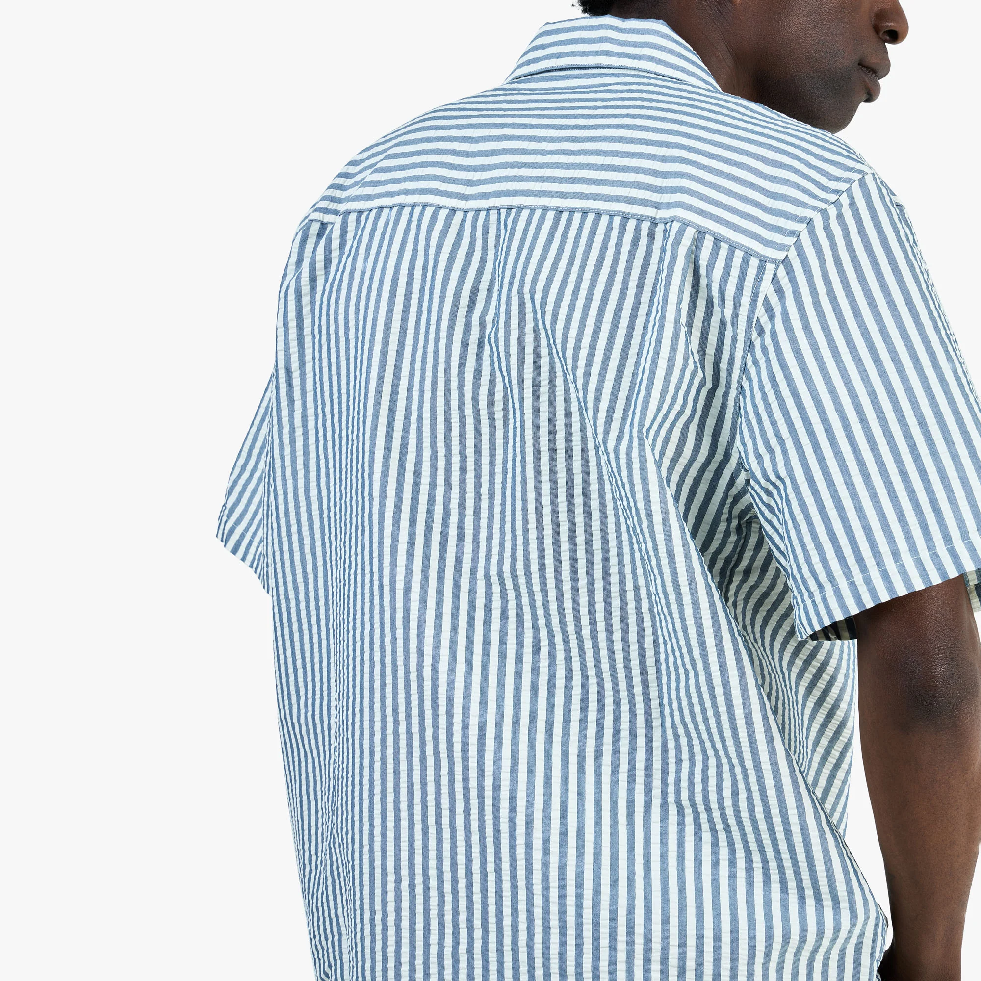 Carhartt WIP Leavel Shirt Leavel Stripe / Blue River - Wax - Image 5