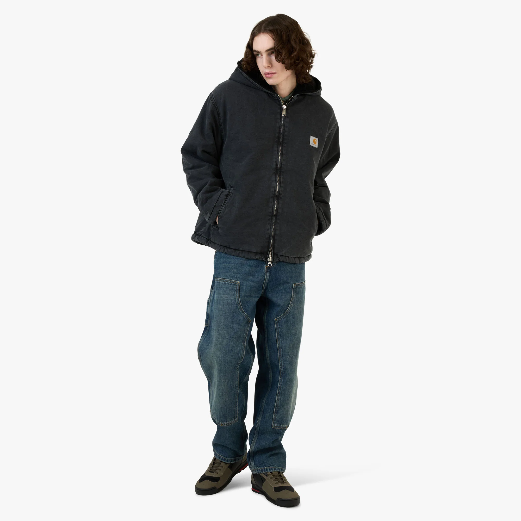 Carhartt Wip Mitch Jacket Black / Dusky Canvas - Image 6