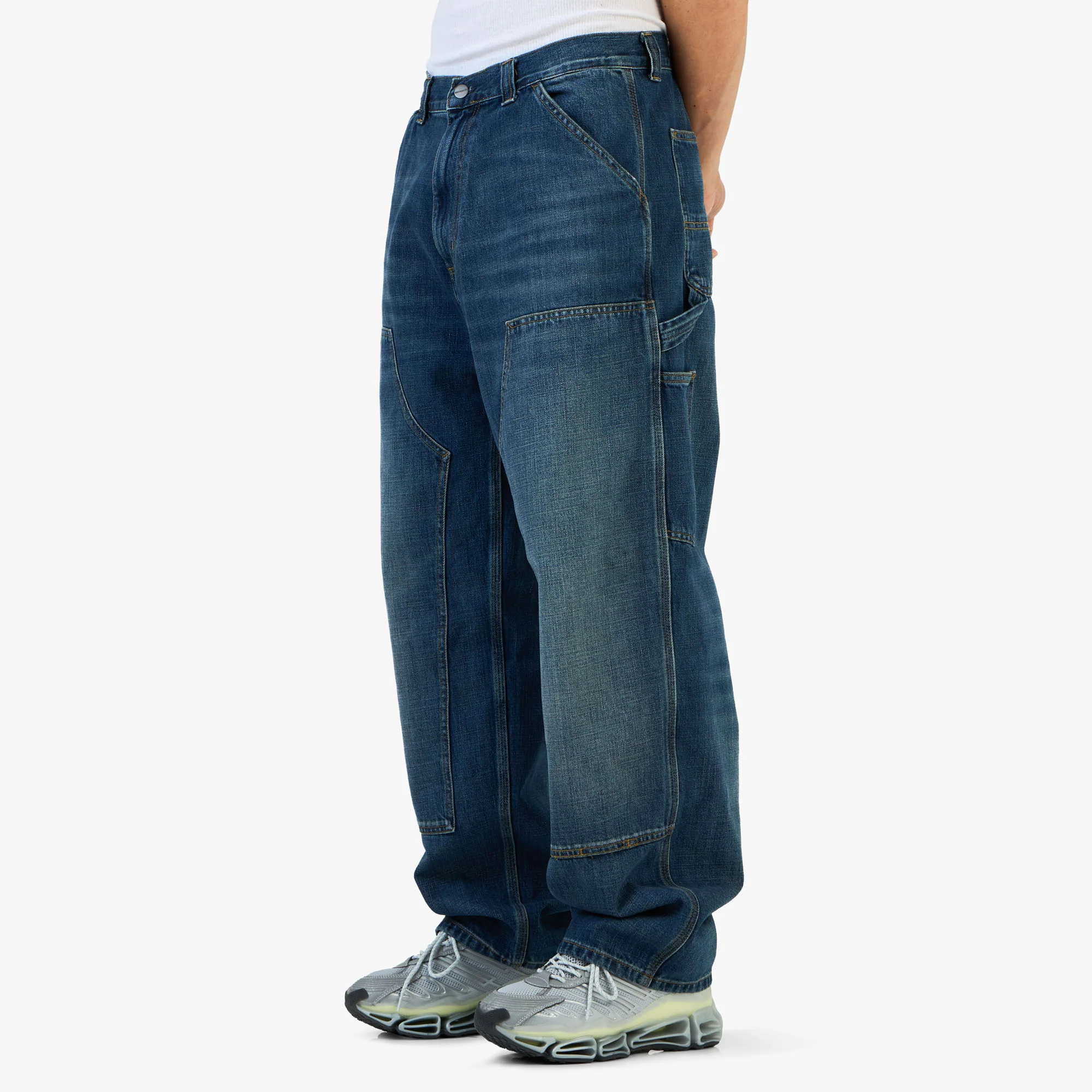 Carhartt WIP OG Double Knee Pant Blue/Dark Used Wash - Image 2