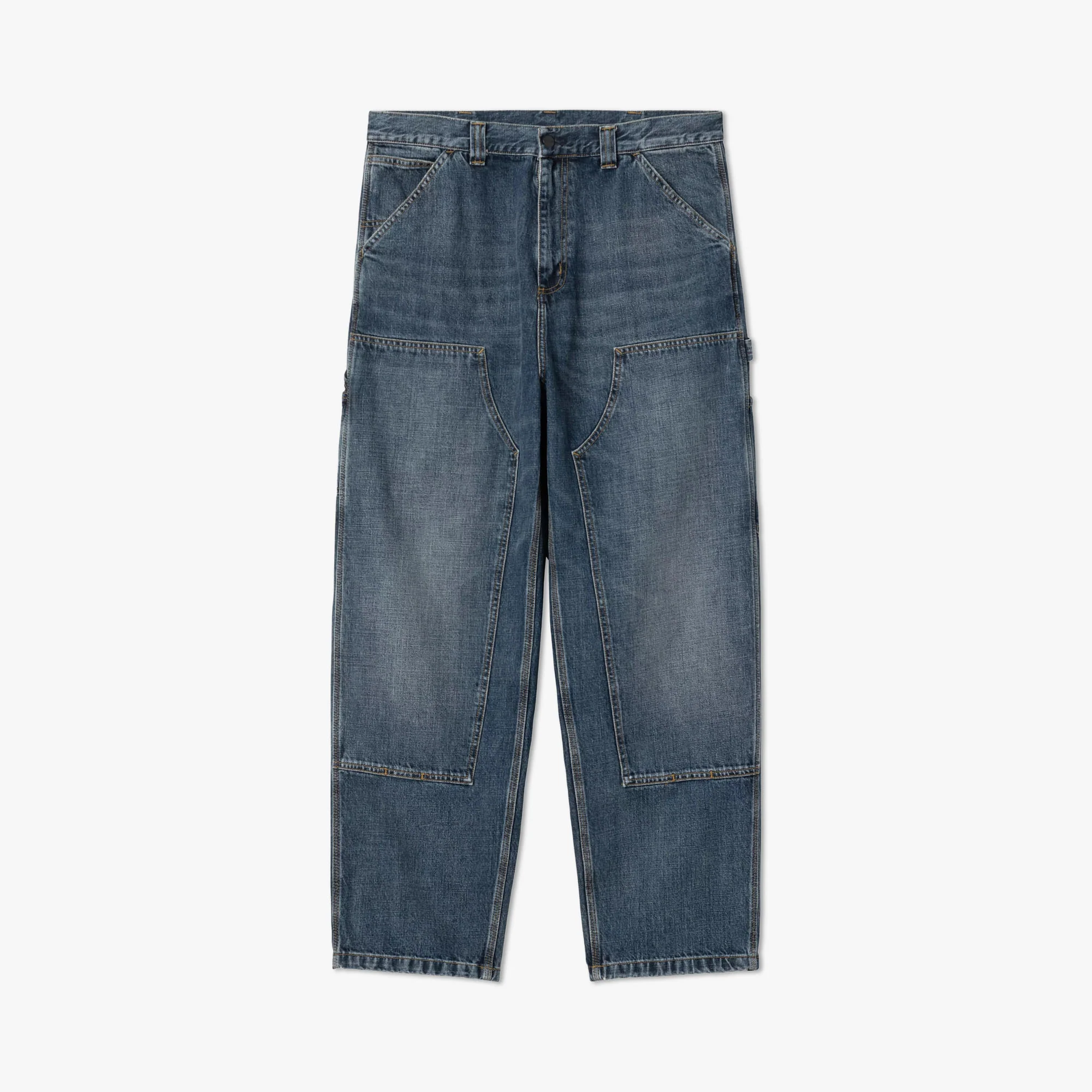Carhartt WIP OG Double Knee Pant Blue/Dark Used Wash - Image 7
