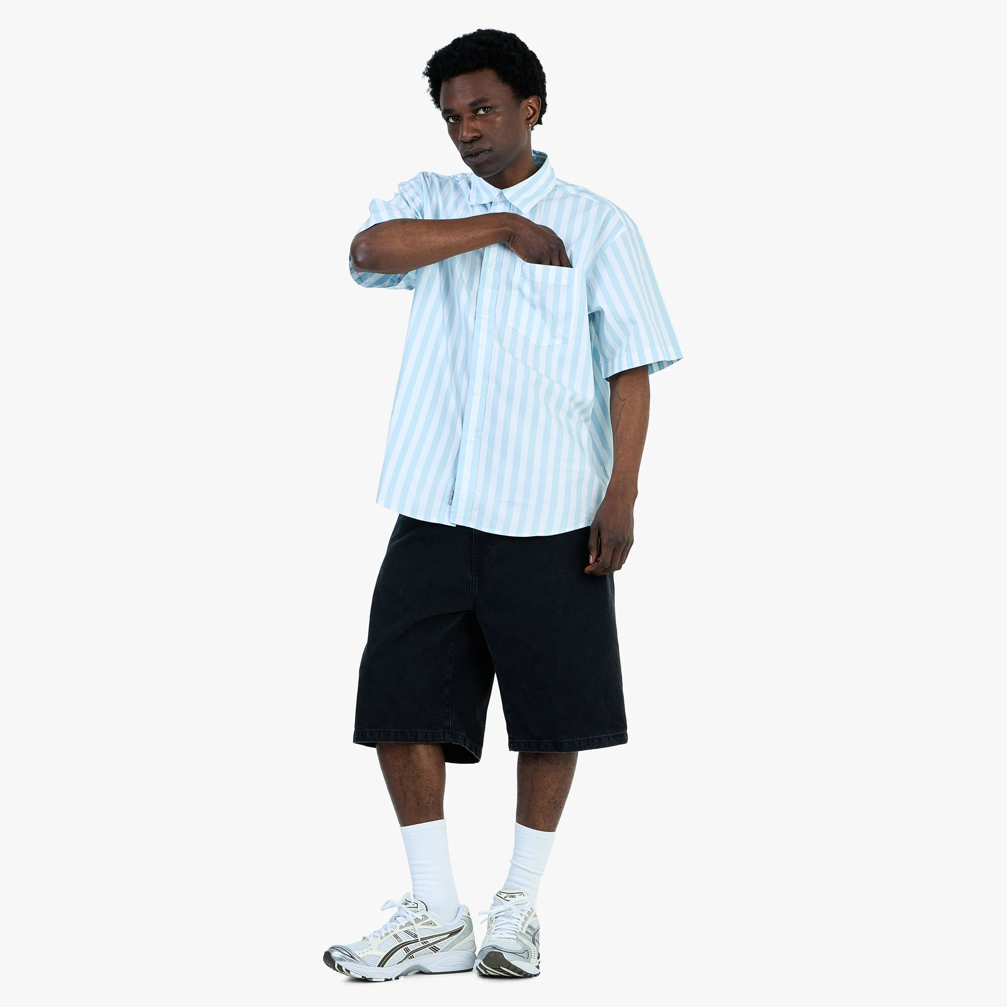 Carhartt WIP Royce Shirt Royce Stripe / Icaria - White - Image 6