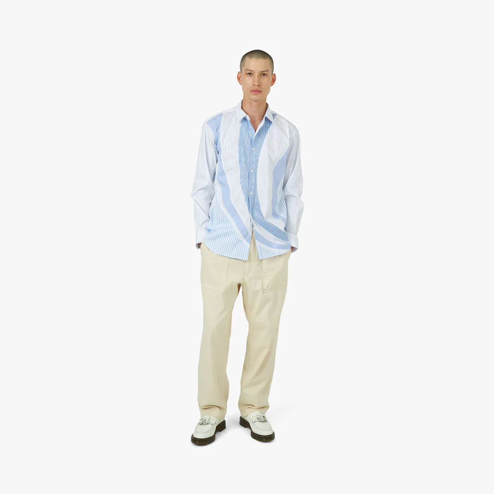 COMME des GARÇONS SHIRT Poplin Stripe Shirt Blue / Multi - Image 5