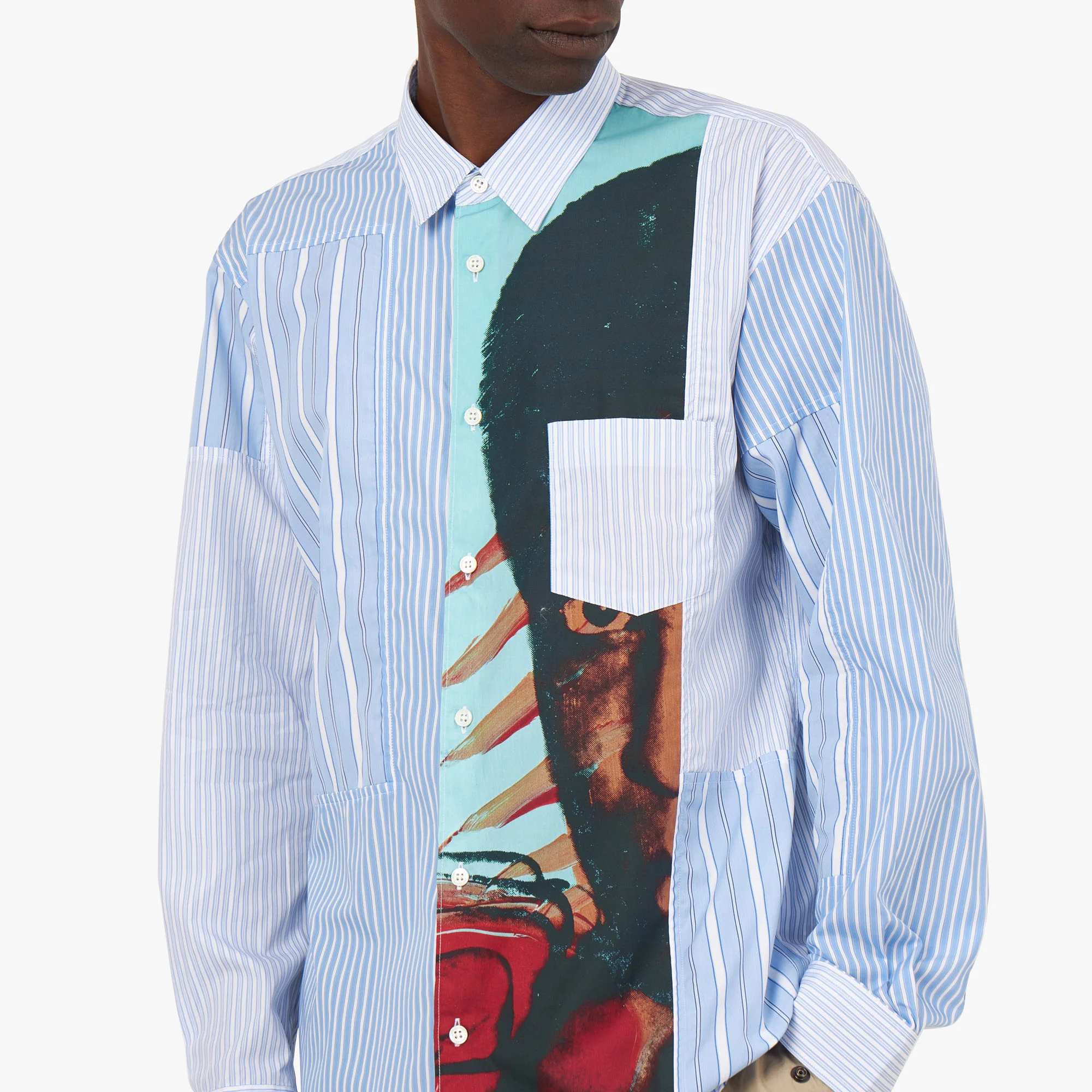 COMME des GARÇONS Andy Warhol Cotton Shirt / Stripe - Image 4