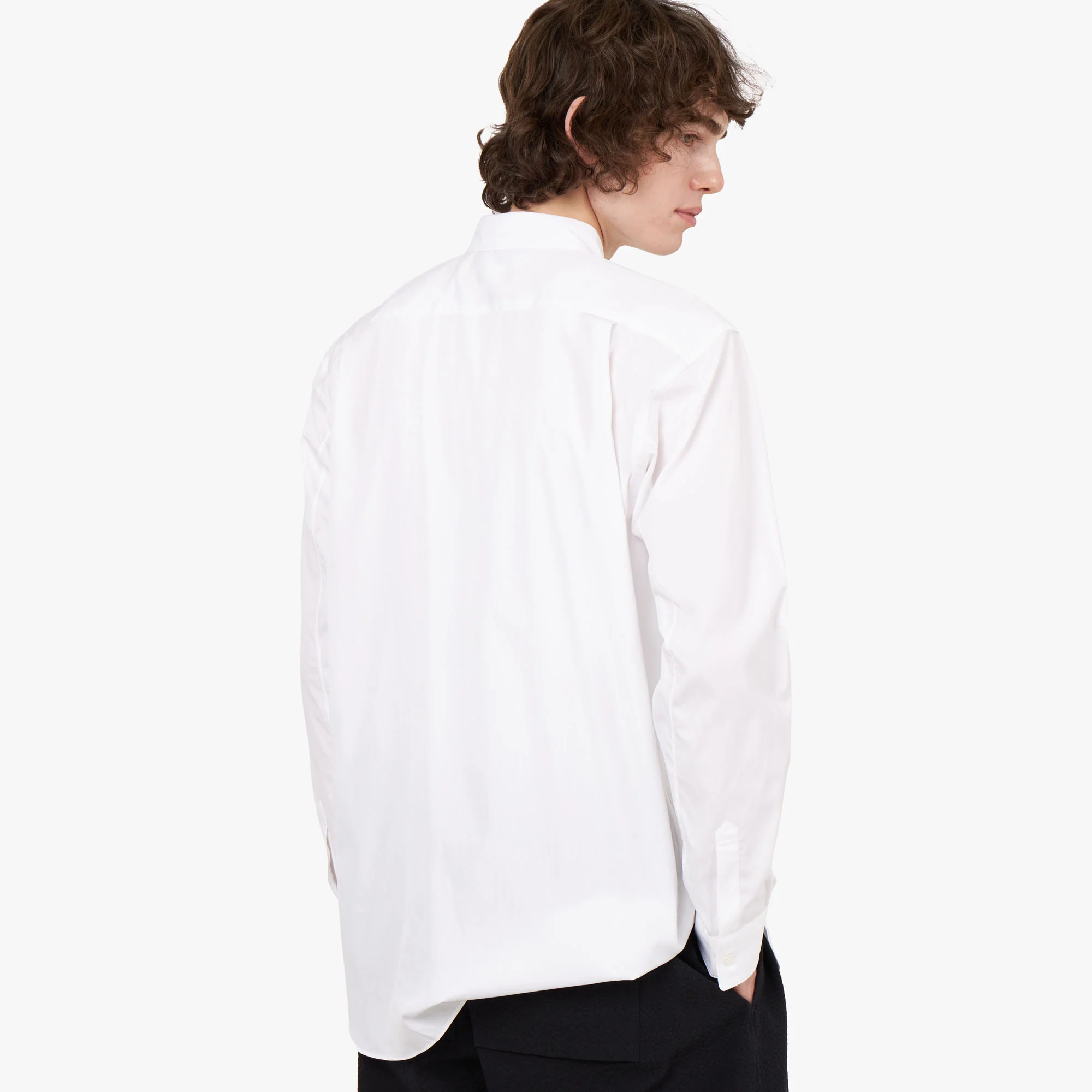 COMME des GARÇONS SHIRT Oversized Pocket Shirt / White - Image 4