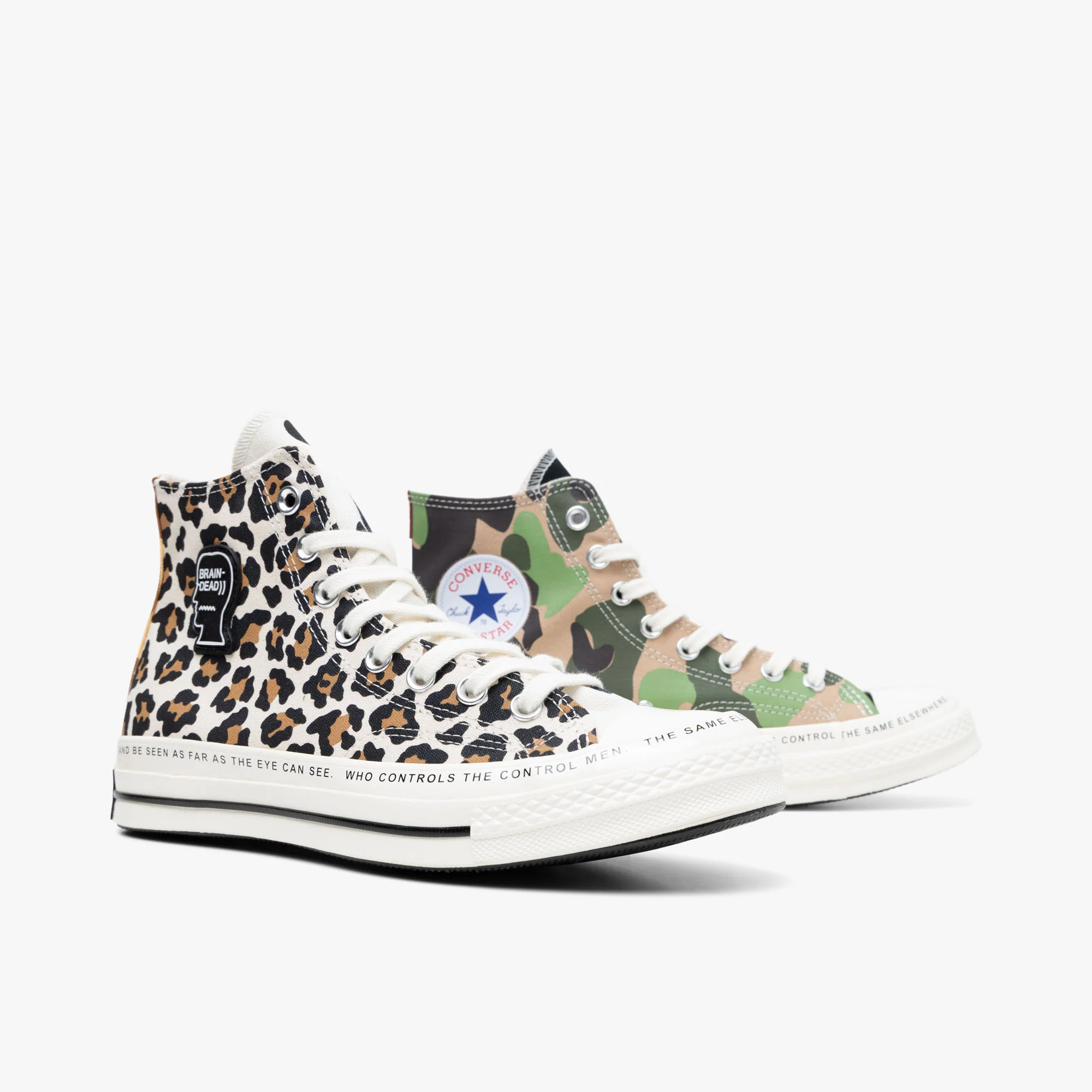 Converse x Brain Dead Chuck 70 Hi Egret / Black - Multi - Image 3