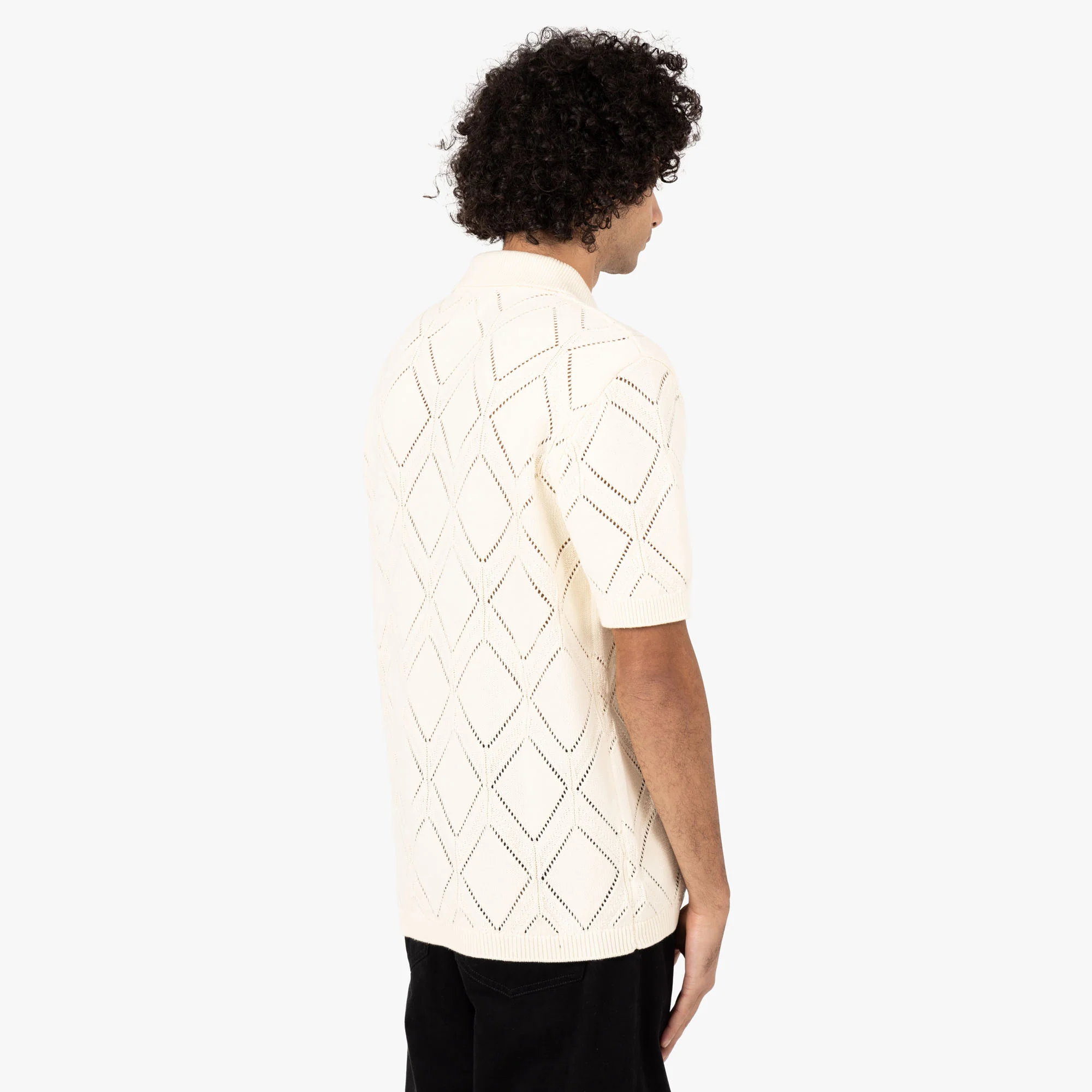 Honor the Gift Diamond Knit Polo / Cream - Image 4