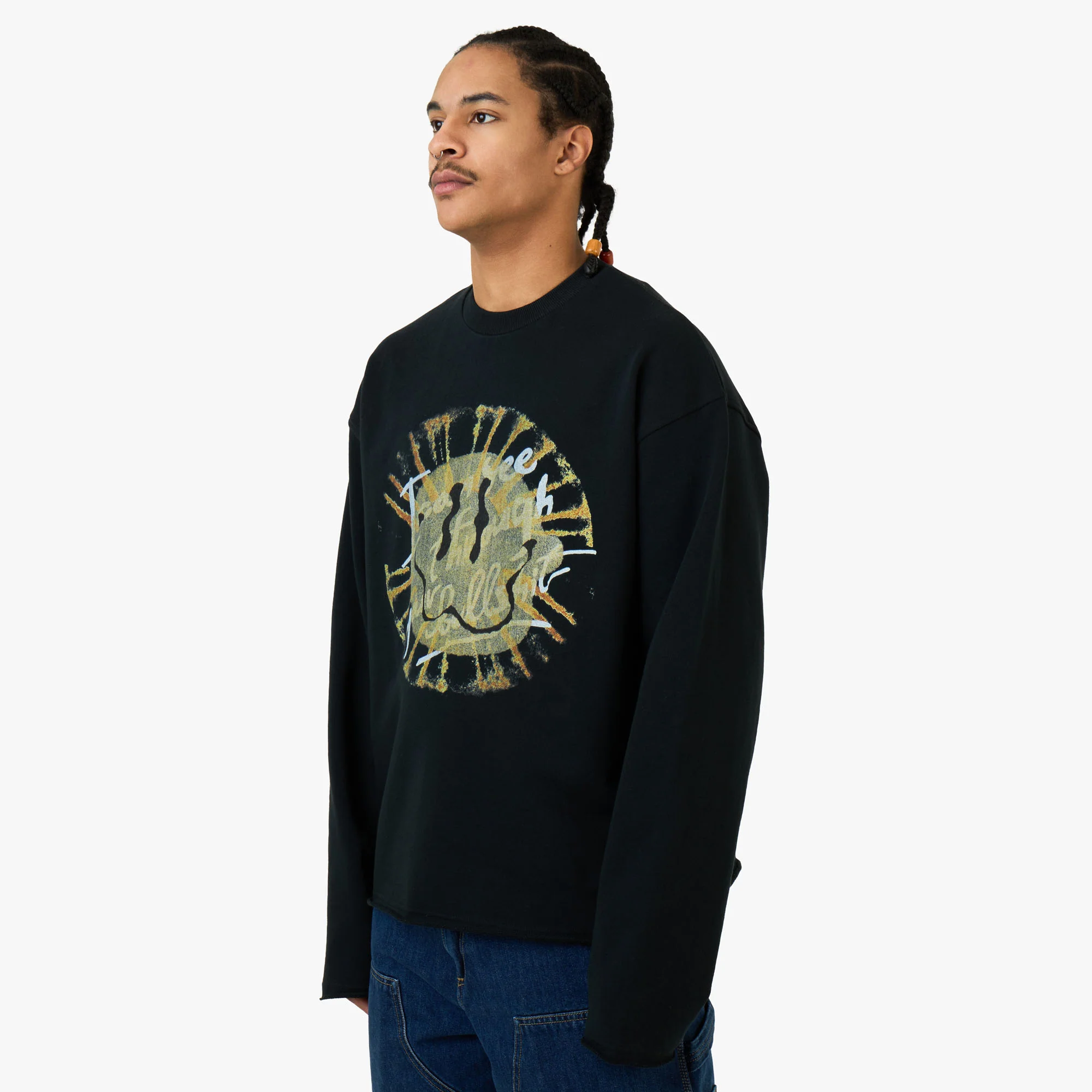 Honor The Gift I Can See Through Your Bullshit Crewneck / Black - Image 2