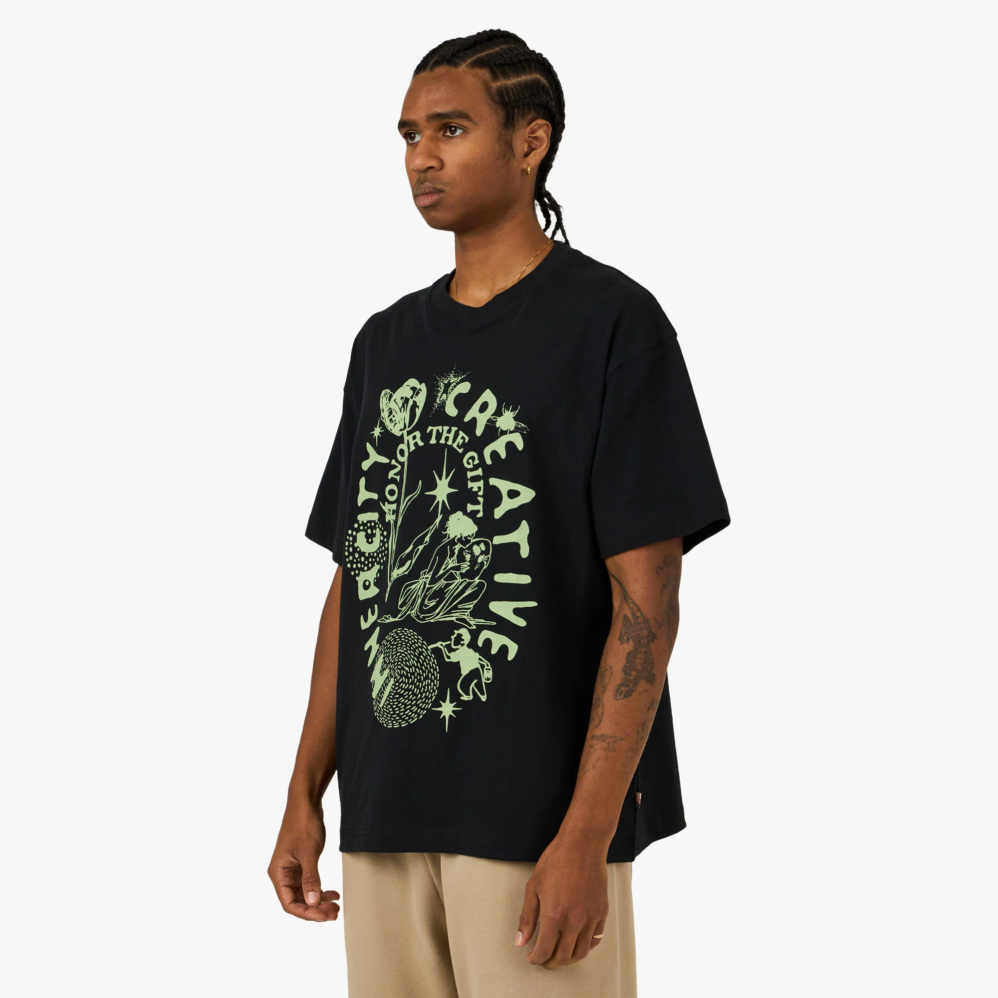 Honor The Gift Inner City Creative T-Shirt Black - Image 2