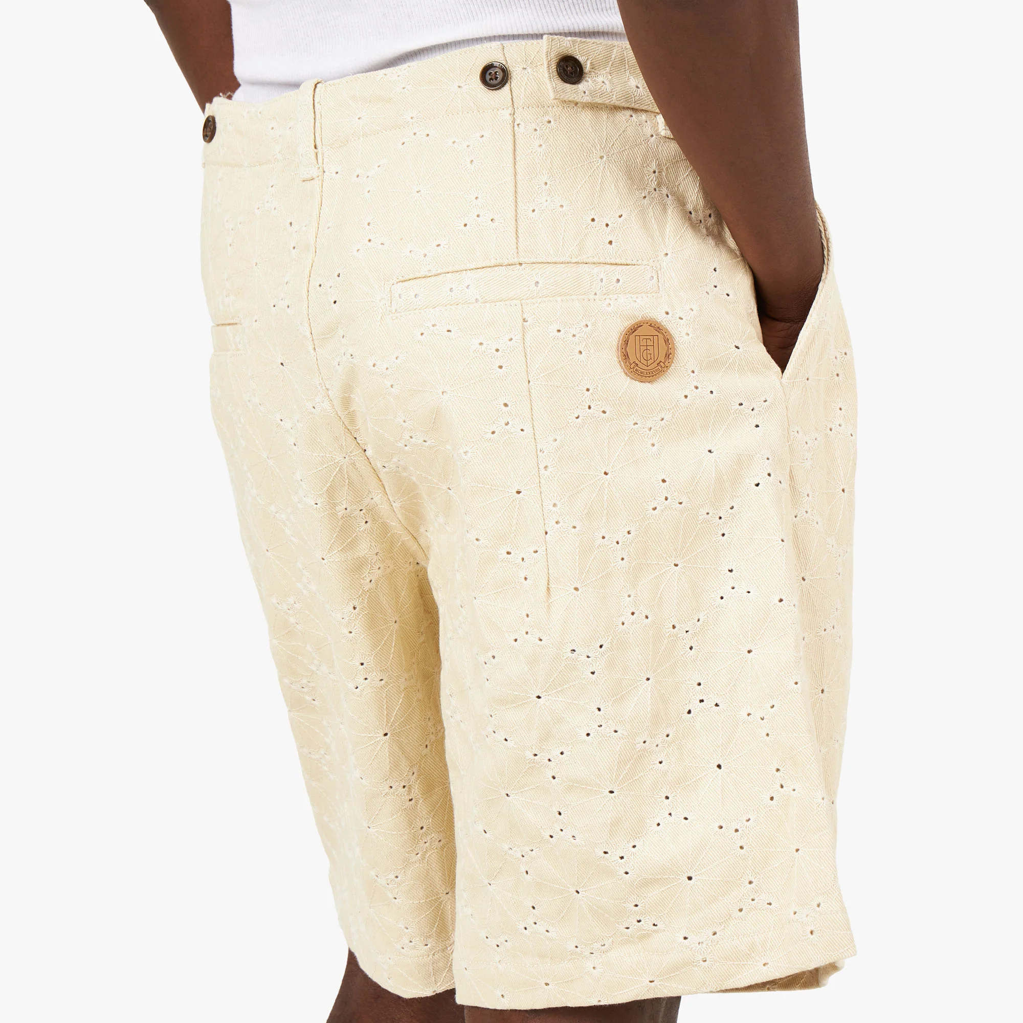 Honor The Gift Legacy Eyelet Shorts / Bone - Image 5