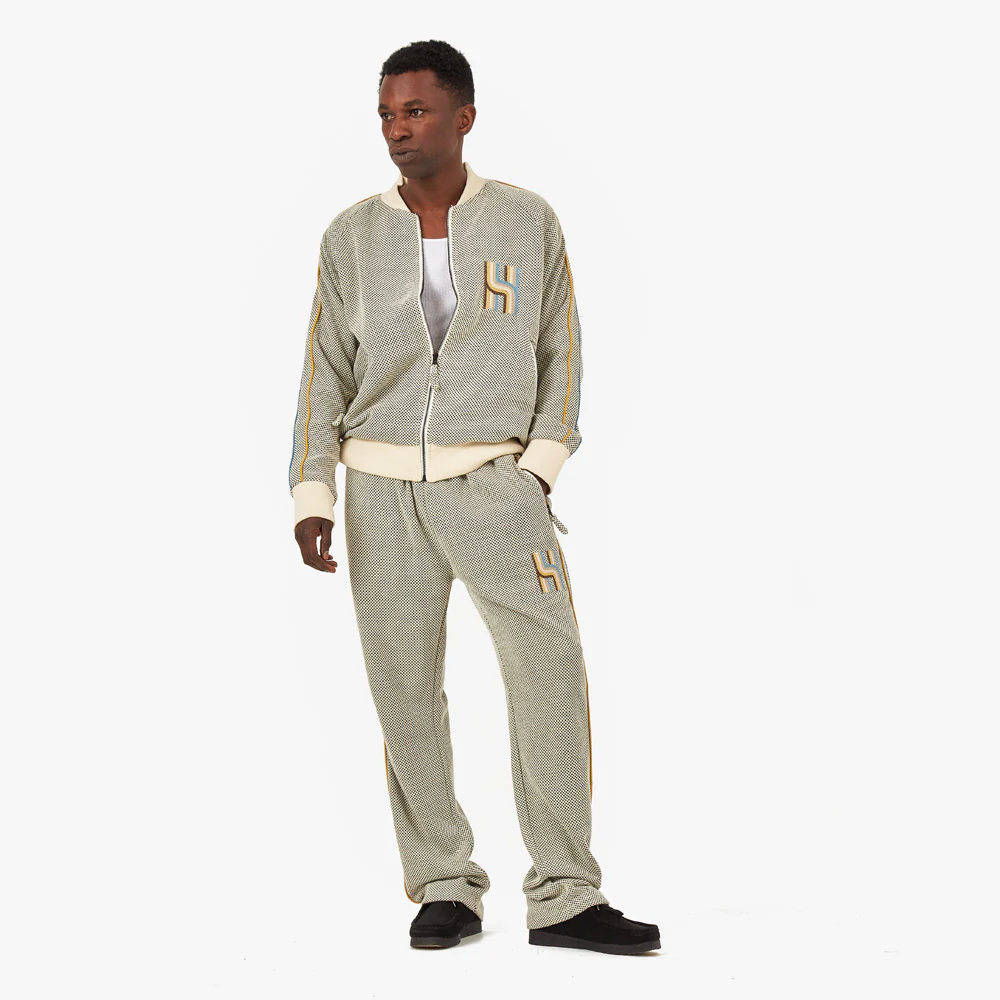 Honor The Gift Novelty Knit Track Jacket / Cream - Image 5