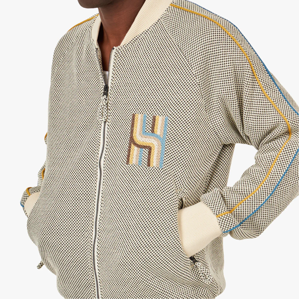 Honor The Gift Novelty Knit Track Jacket / Cream - Image 6