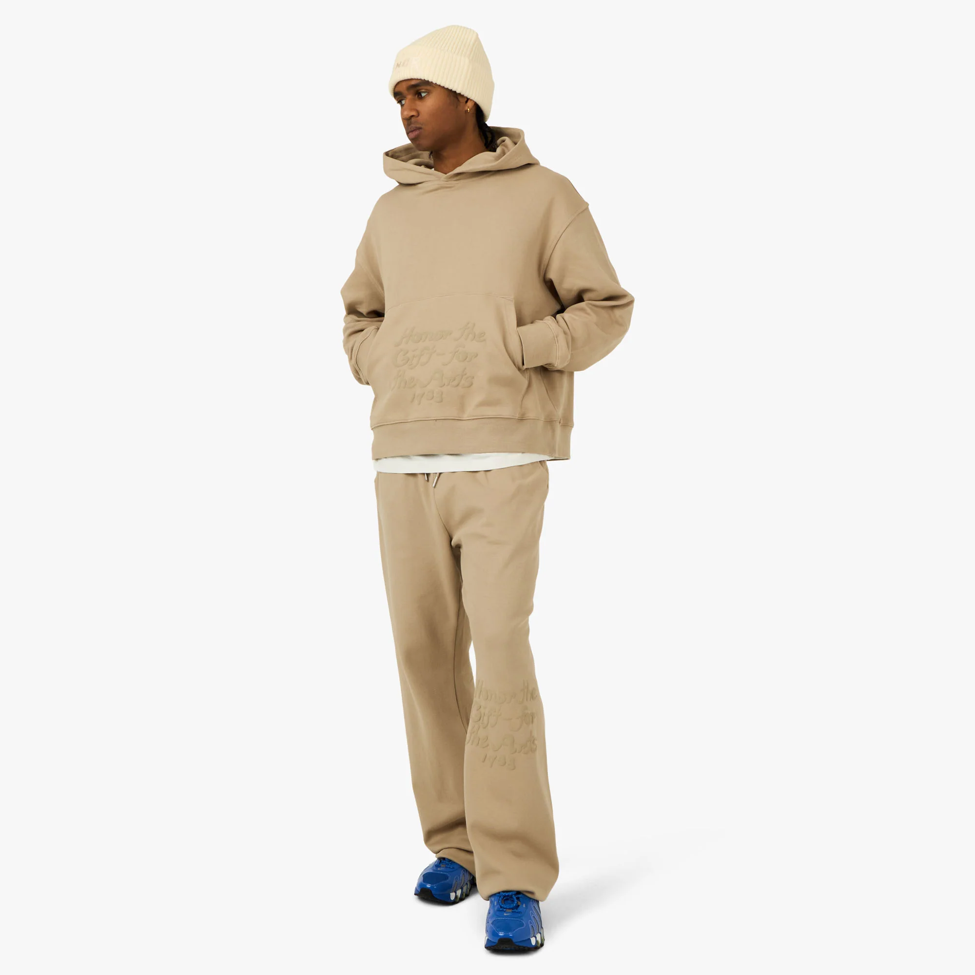 Honor The Gift Reverse Hoodie Pebble - Image 6
