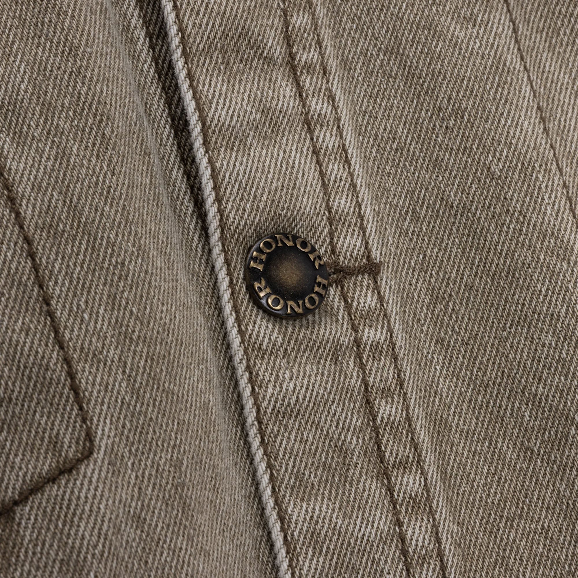Honor The Gift Washed Twill Trucker Jacket / Taupe - Image 10