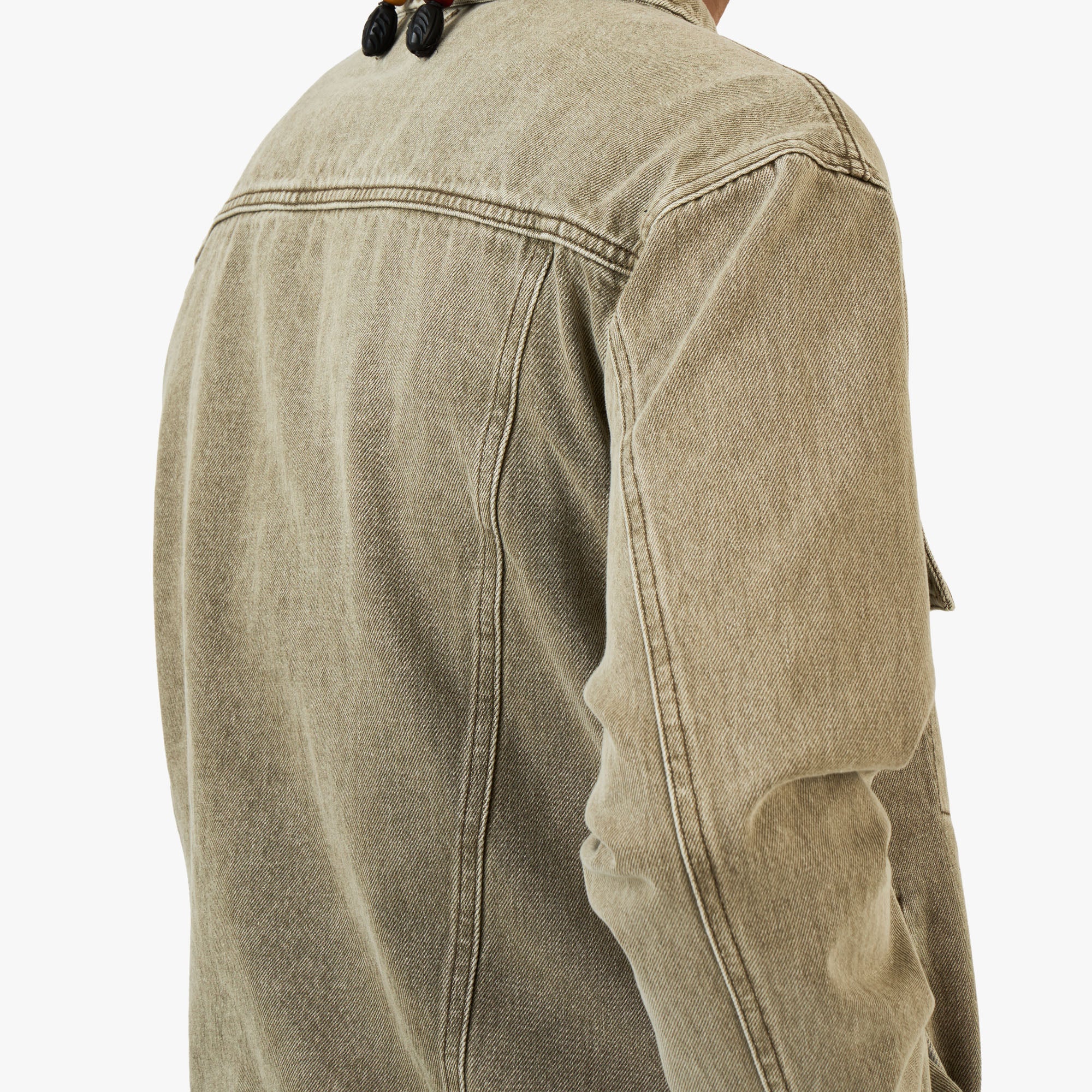 Honor The Gift Washed Twill Trucker Jacket / Taupe - Image 5
