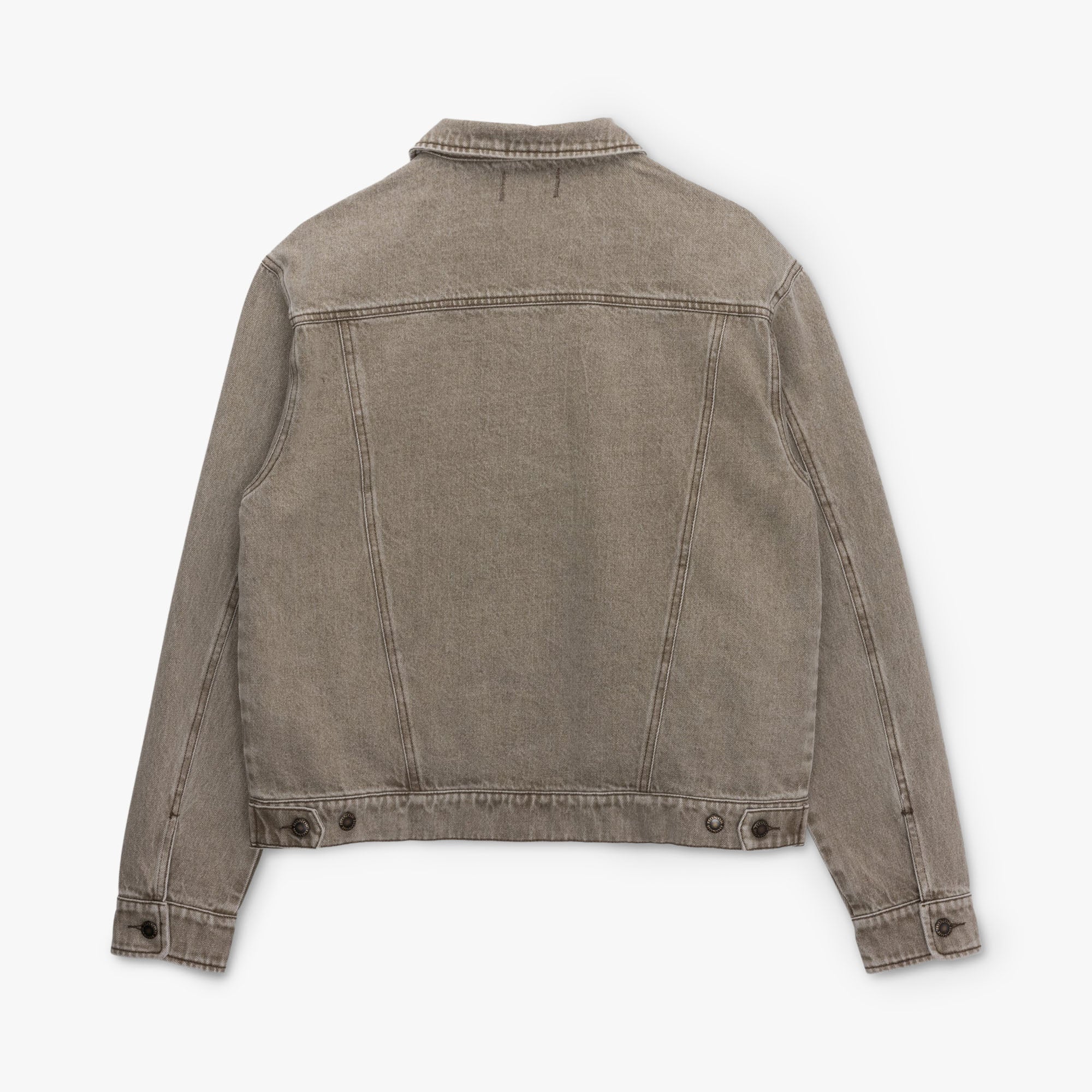 Honor The Gift Washed Twill Trucker Jacket / Taupe - Image 8