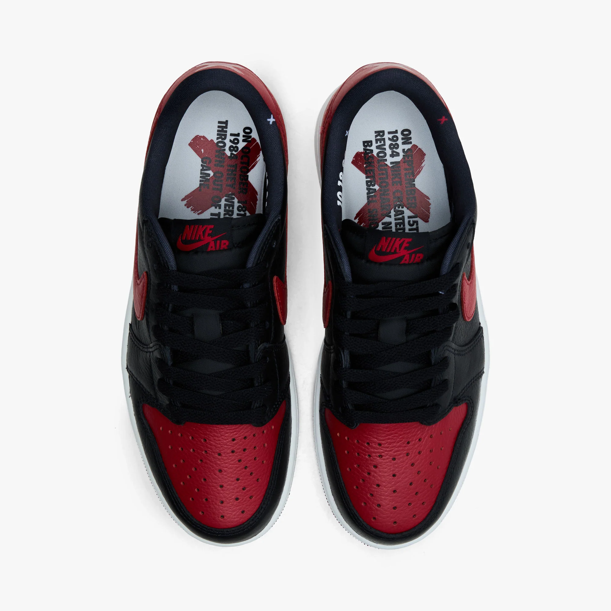Jordan 1 Retro Low OG Black / Black - Varsity Red - Image 4