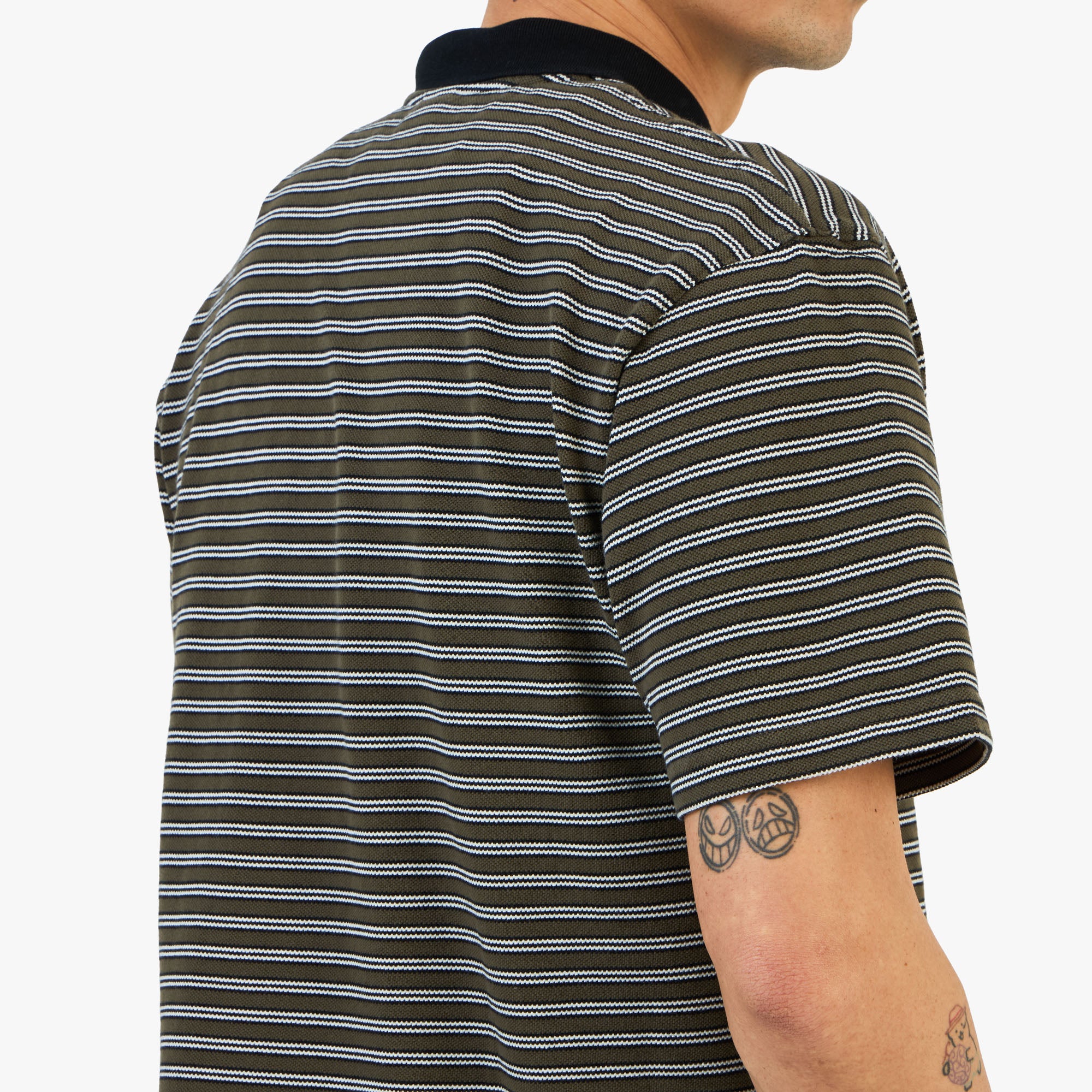 KHAKIS Stripe Shortsleeve Polo / Olive - Image 4