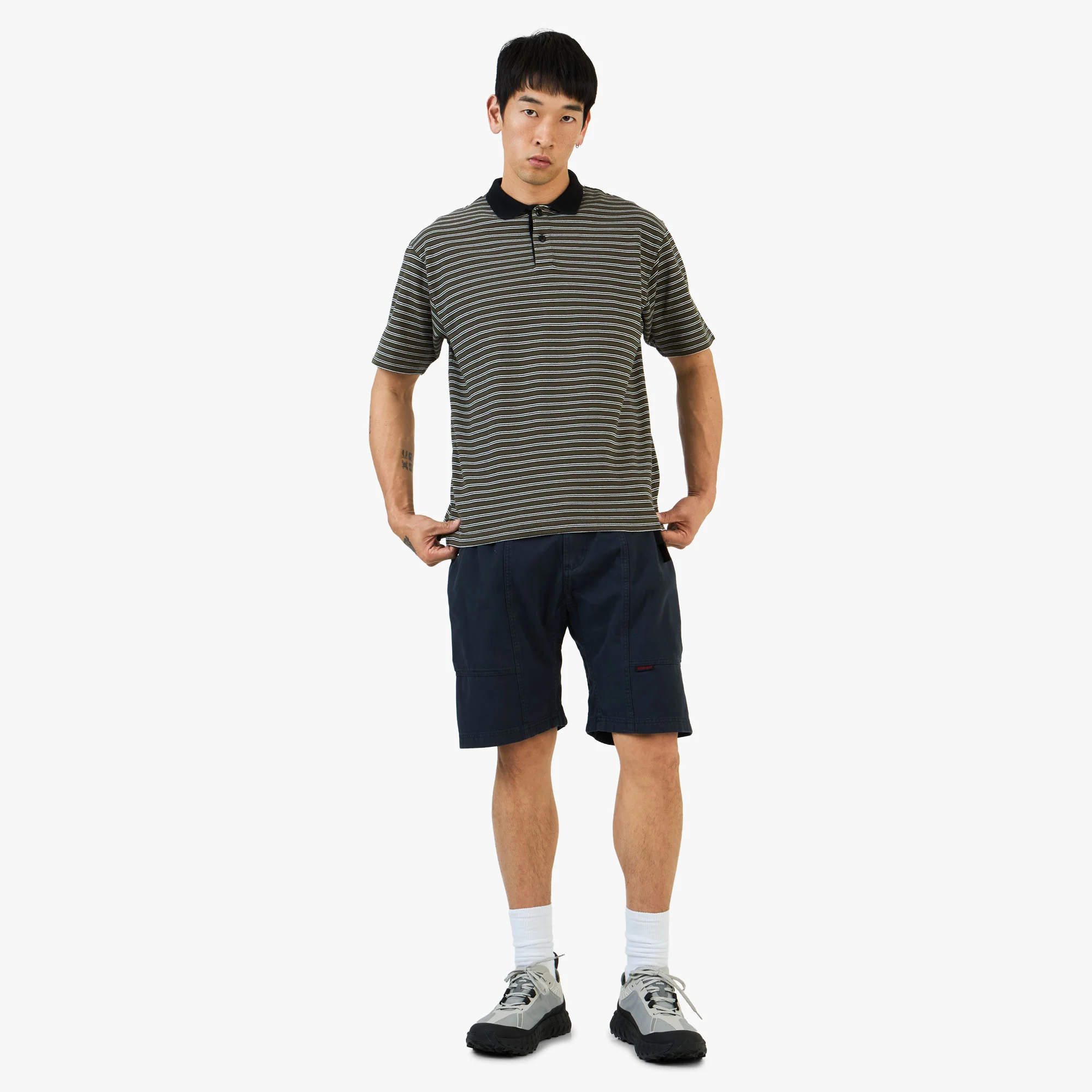 KHAKIS Stripe Shortsleeve Polo / Olive - Image 6