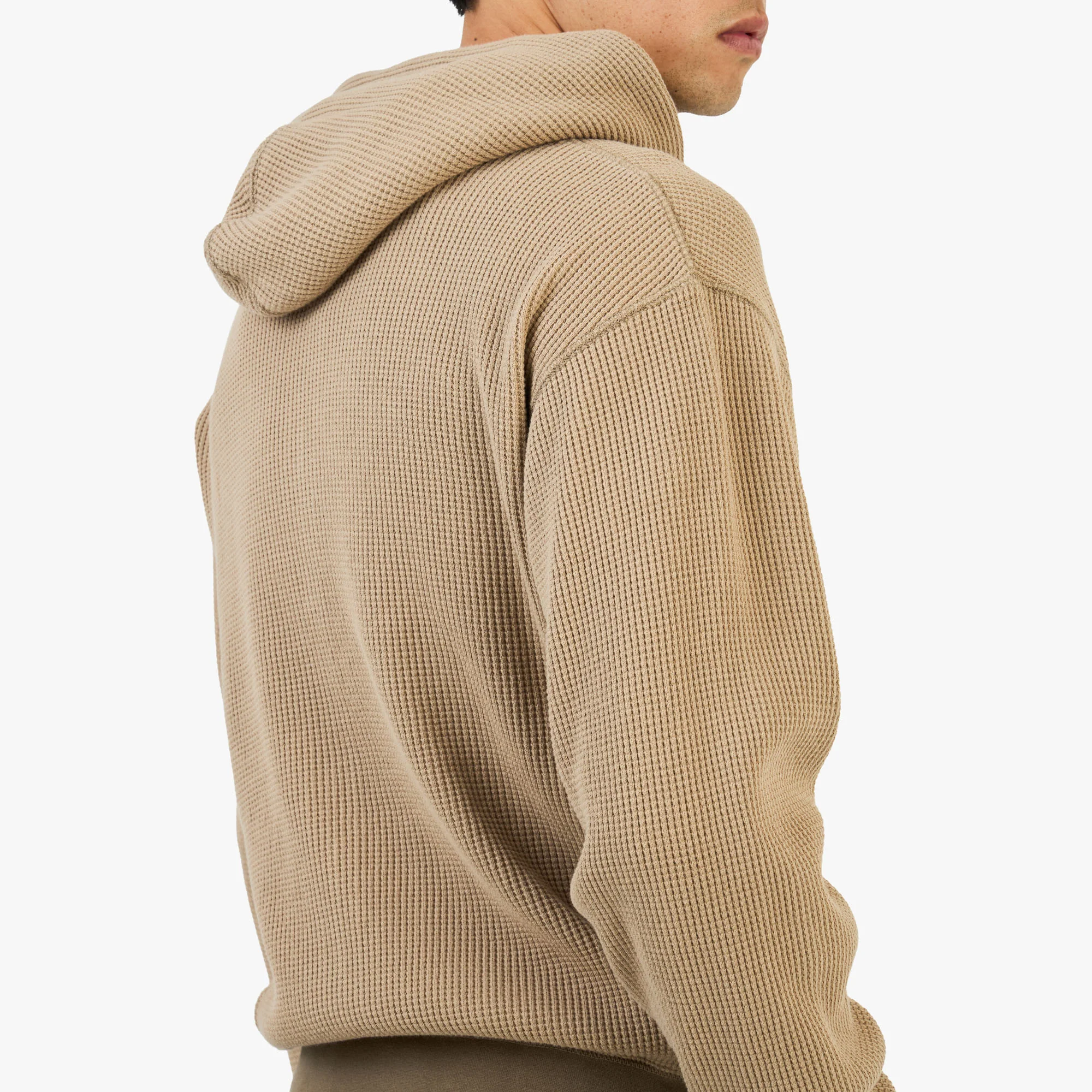 KHAKIS Waffle Full Zip Hoodie / Tan - Image 5