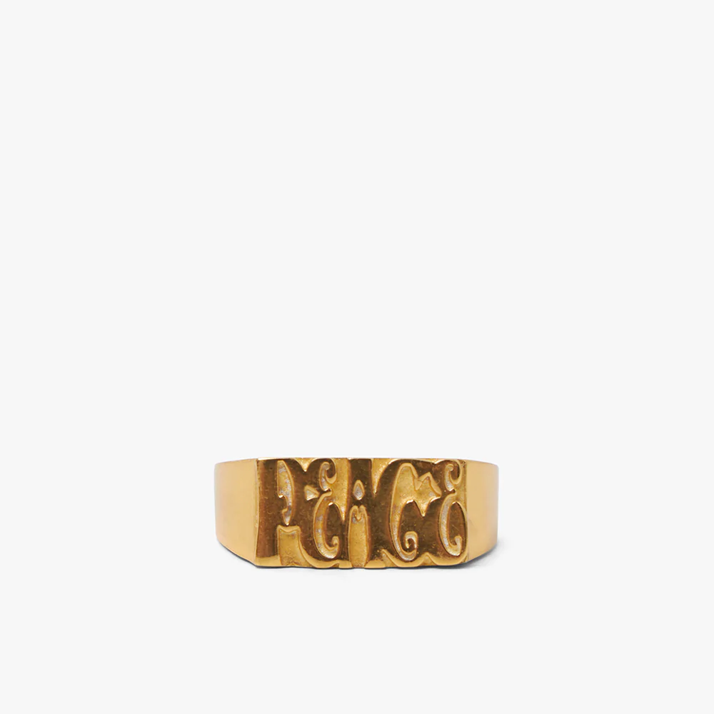 MAPLE Word Peace Ring / 14K Gold Plated - Image 2