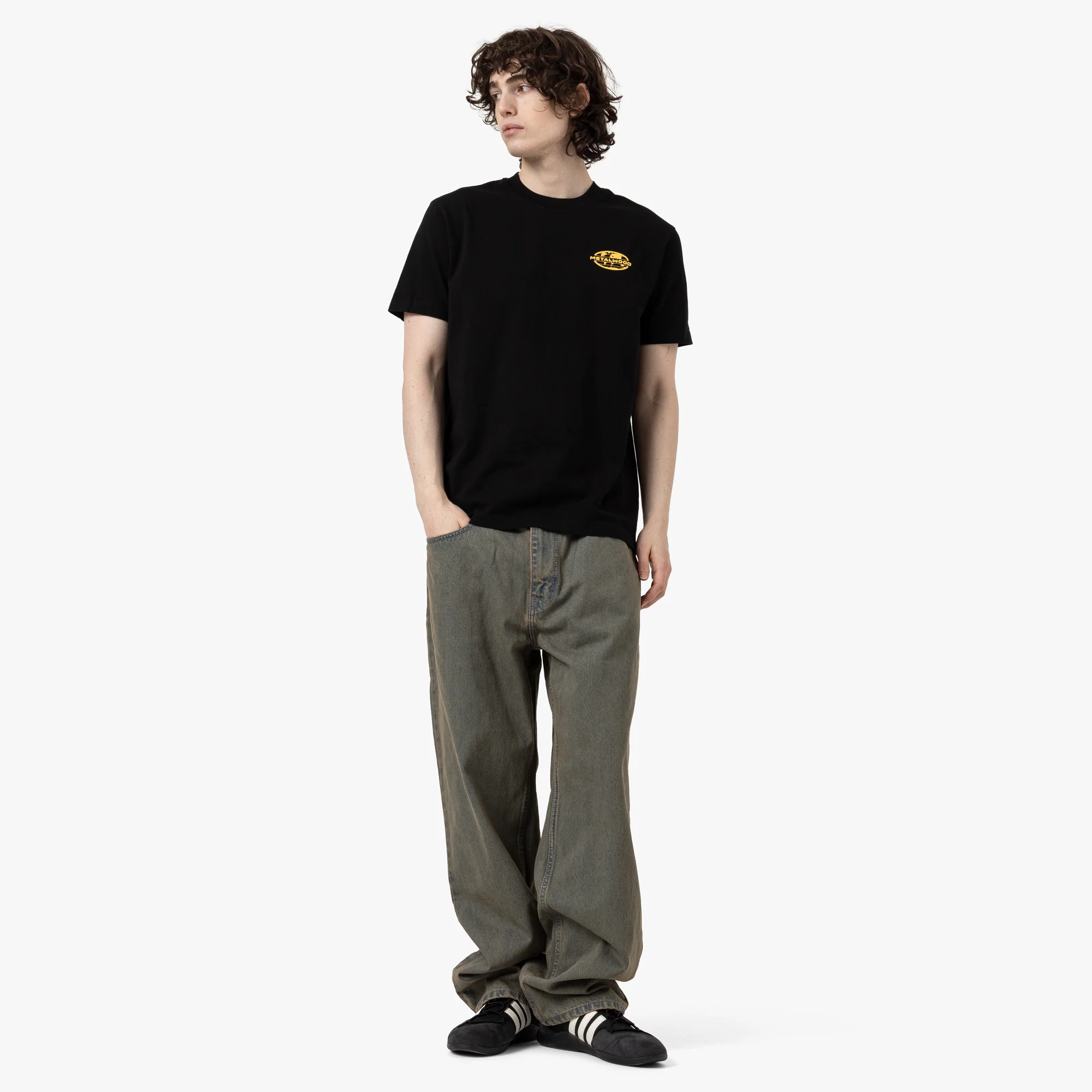 Metalwood 300 Yards T-Shirt / Overdyed Black - Image 6