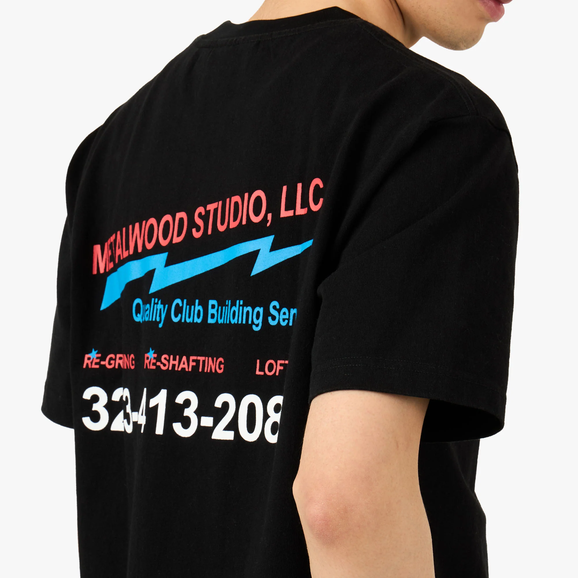 Metalwood Club Building T-Shirt Black - Image 5