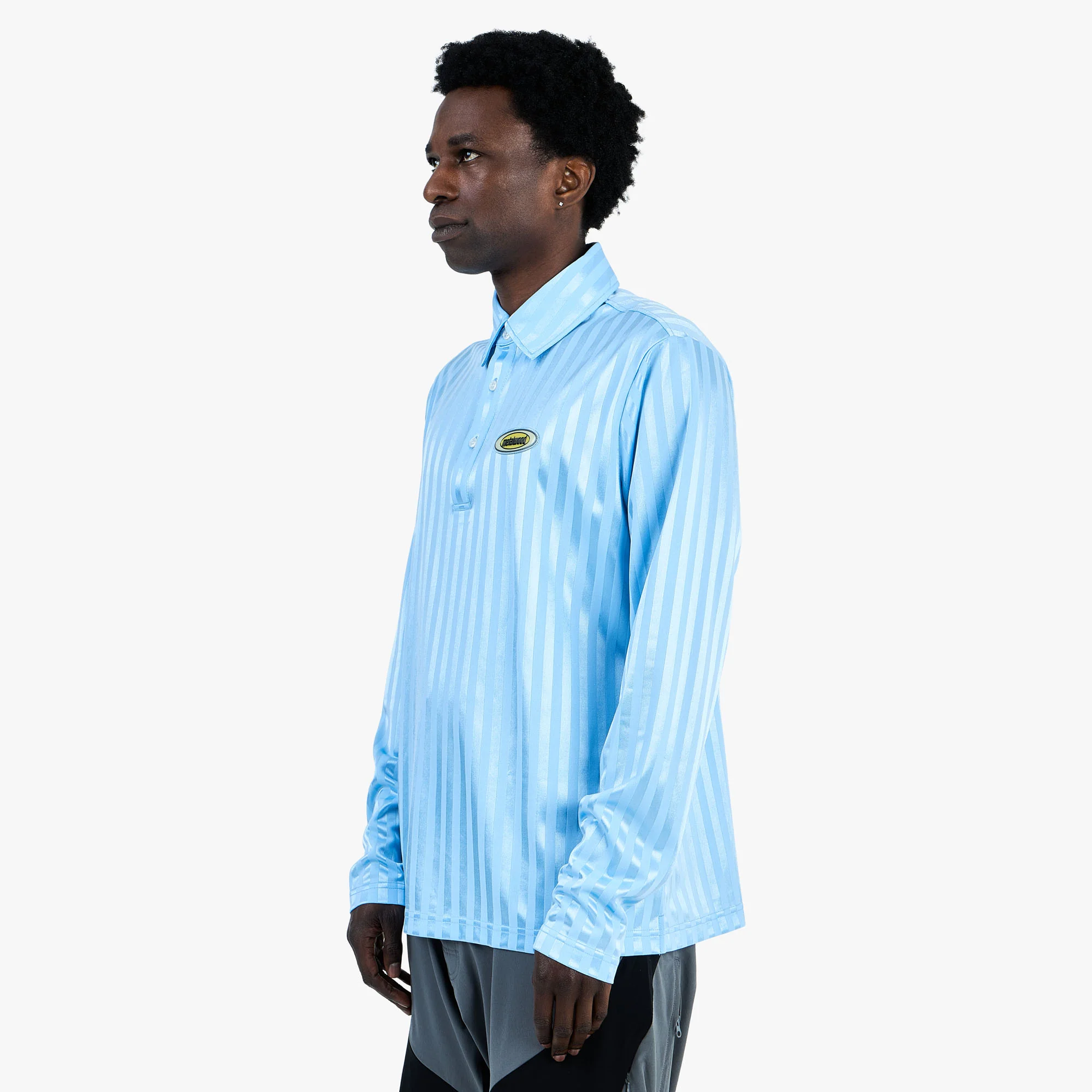 Metalwood Longsleeve Player Polo / Sky Blue - Image 2