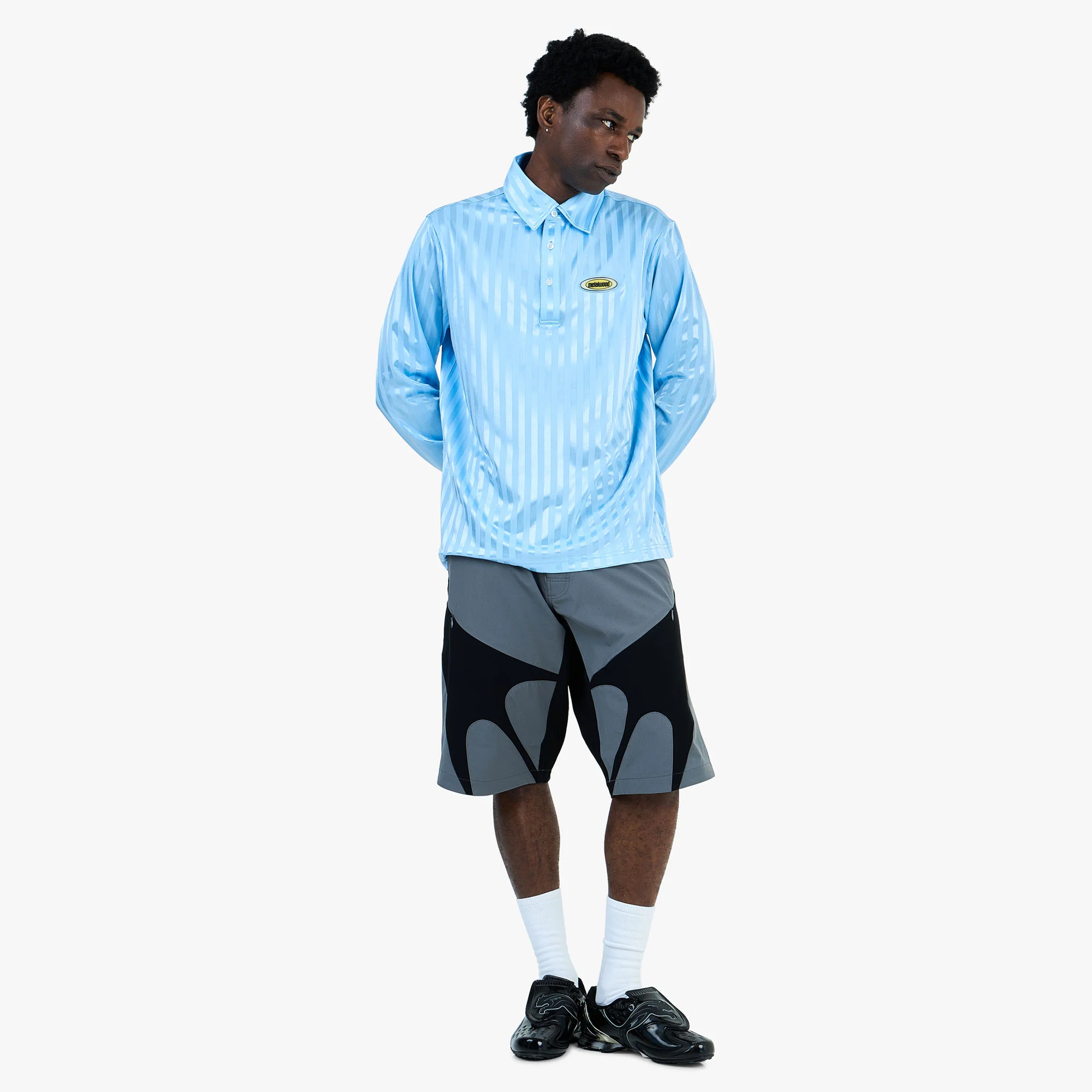 Metalwood Longsleeve Player Polo / Sky Blue - Image 6