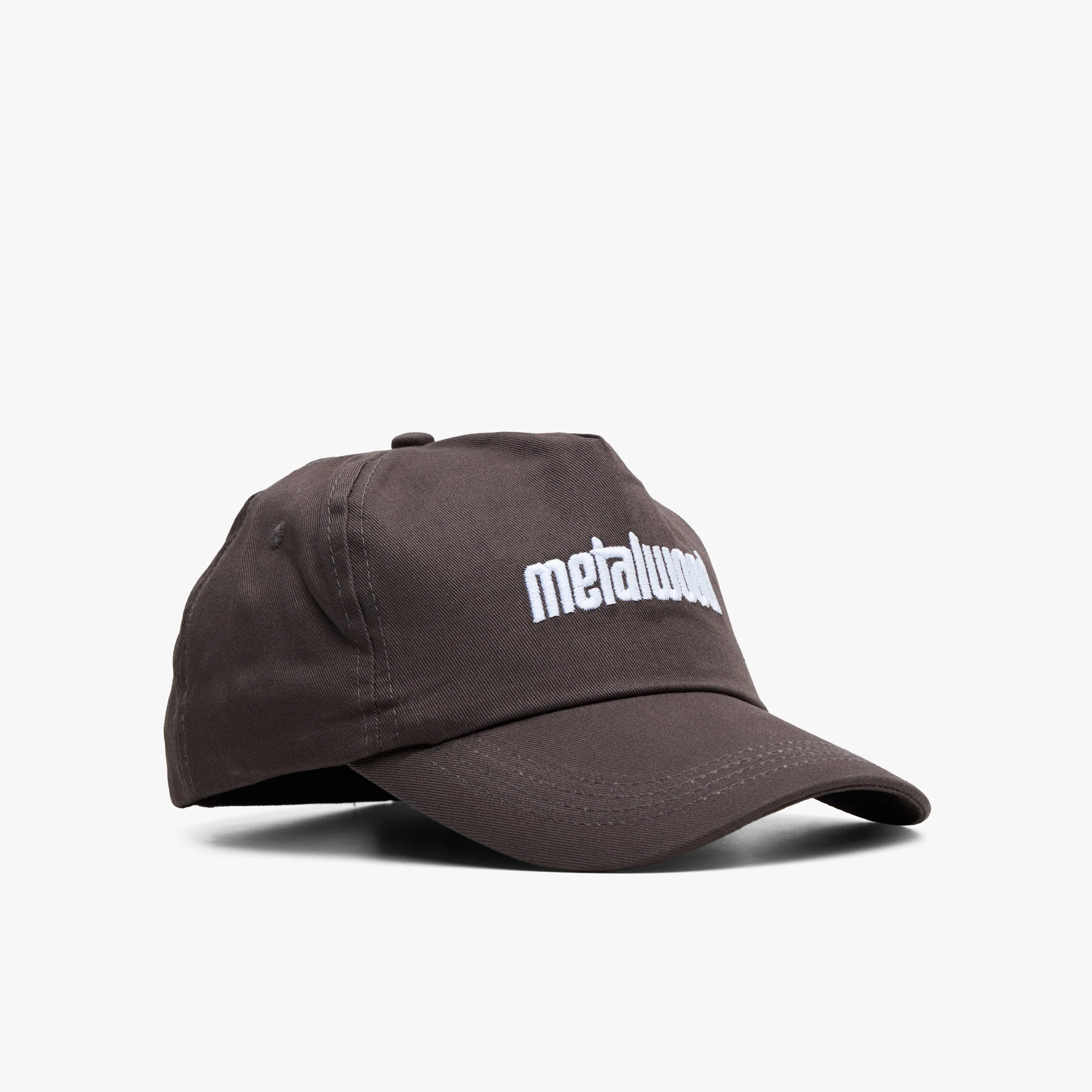 Metalwood Metal Logo 5-Panel Hat / Brown - Image 4