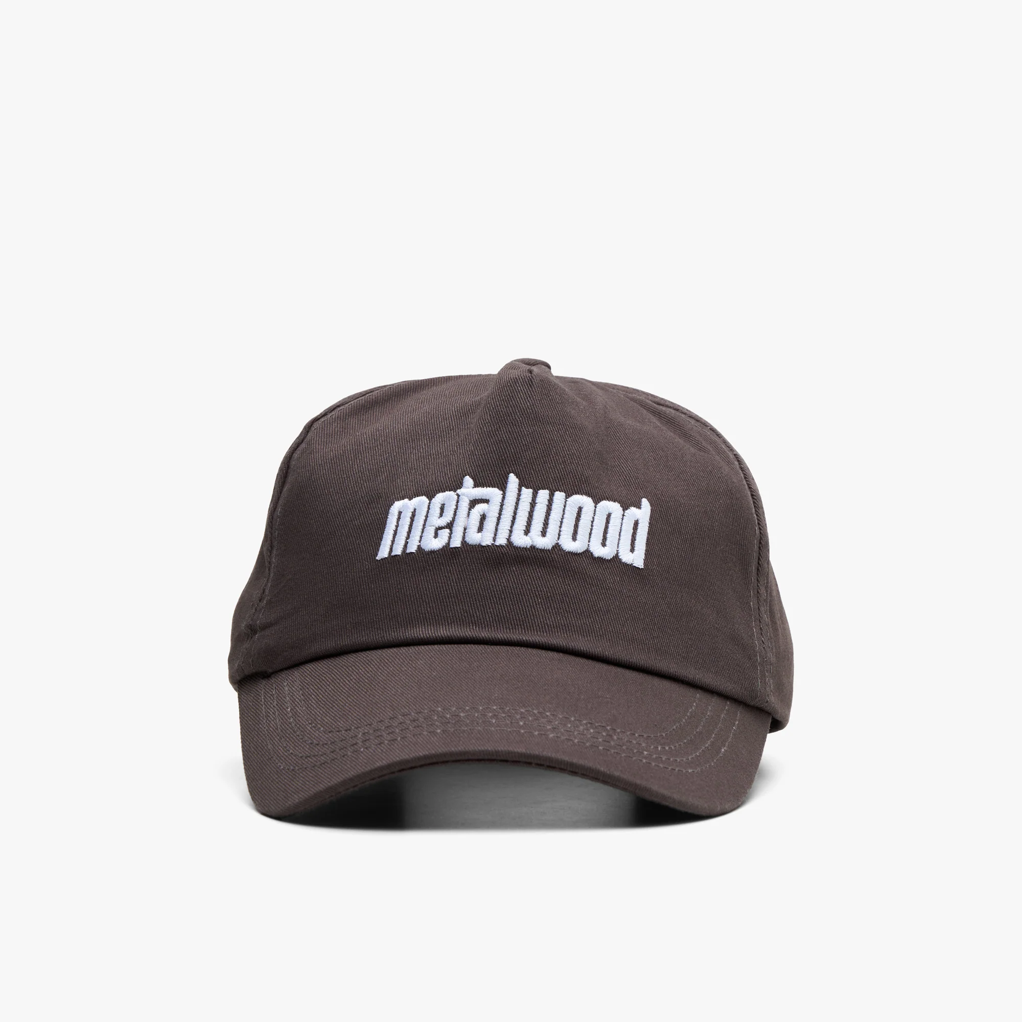 Metalwood Metal Logo 5-Panel Hat / Brown - Image 5