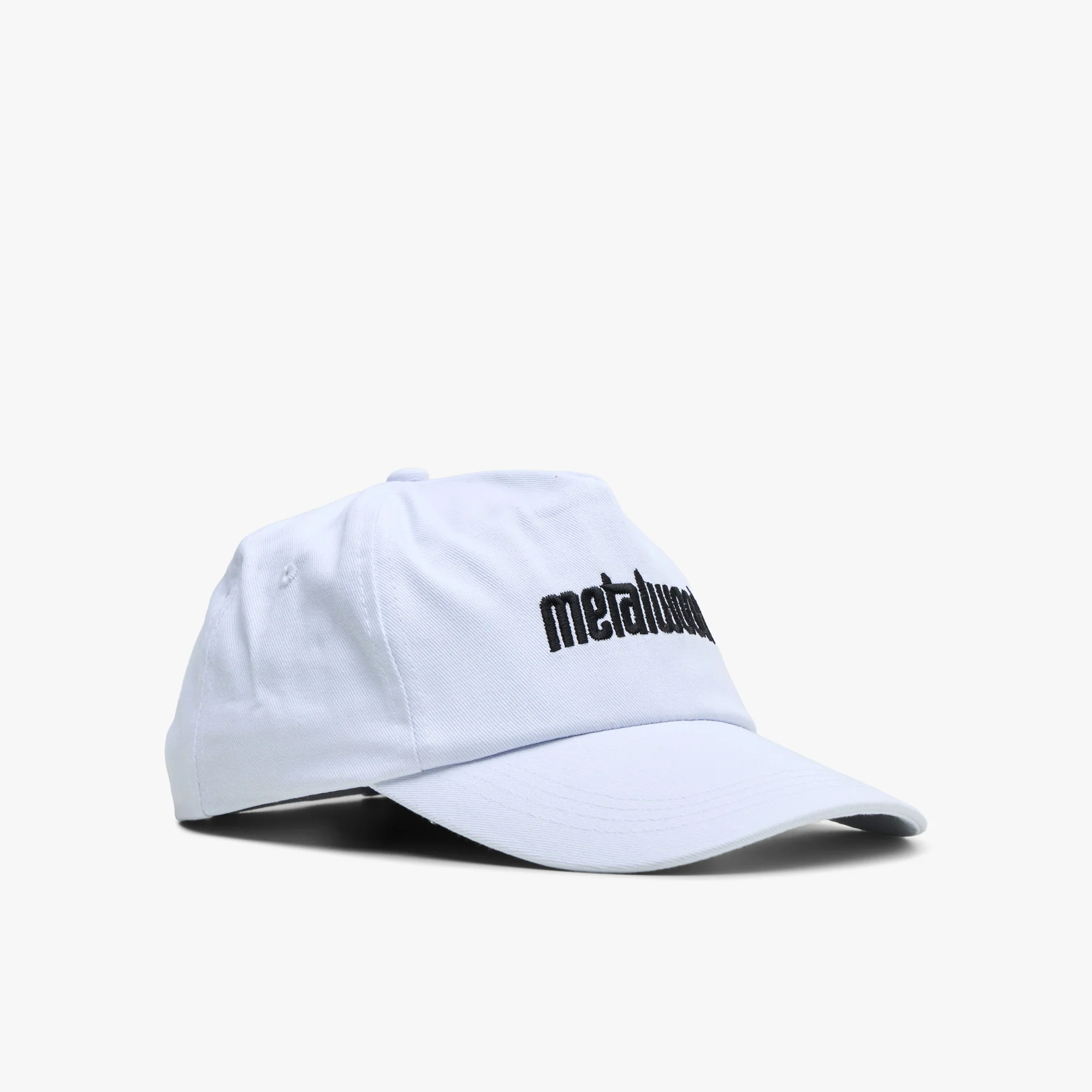 Metalwood Metal Logo 5-Panel Hat / White - Image 4