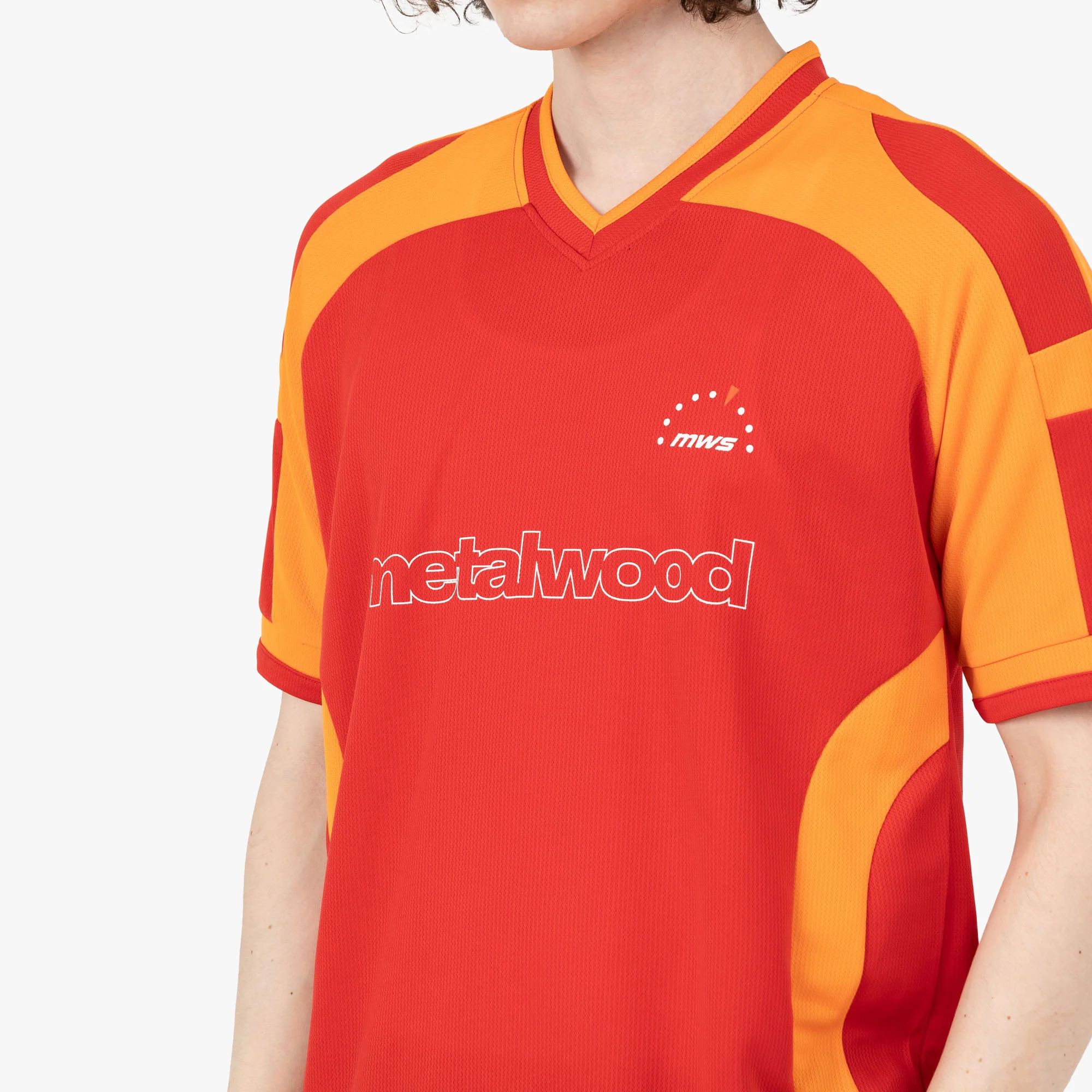 Metalwood Metal Paneled Jersey Red / Orange - Image 4