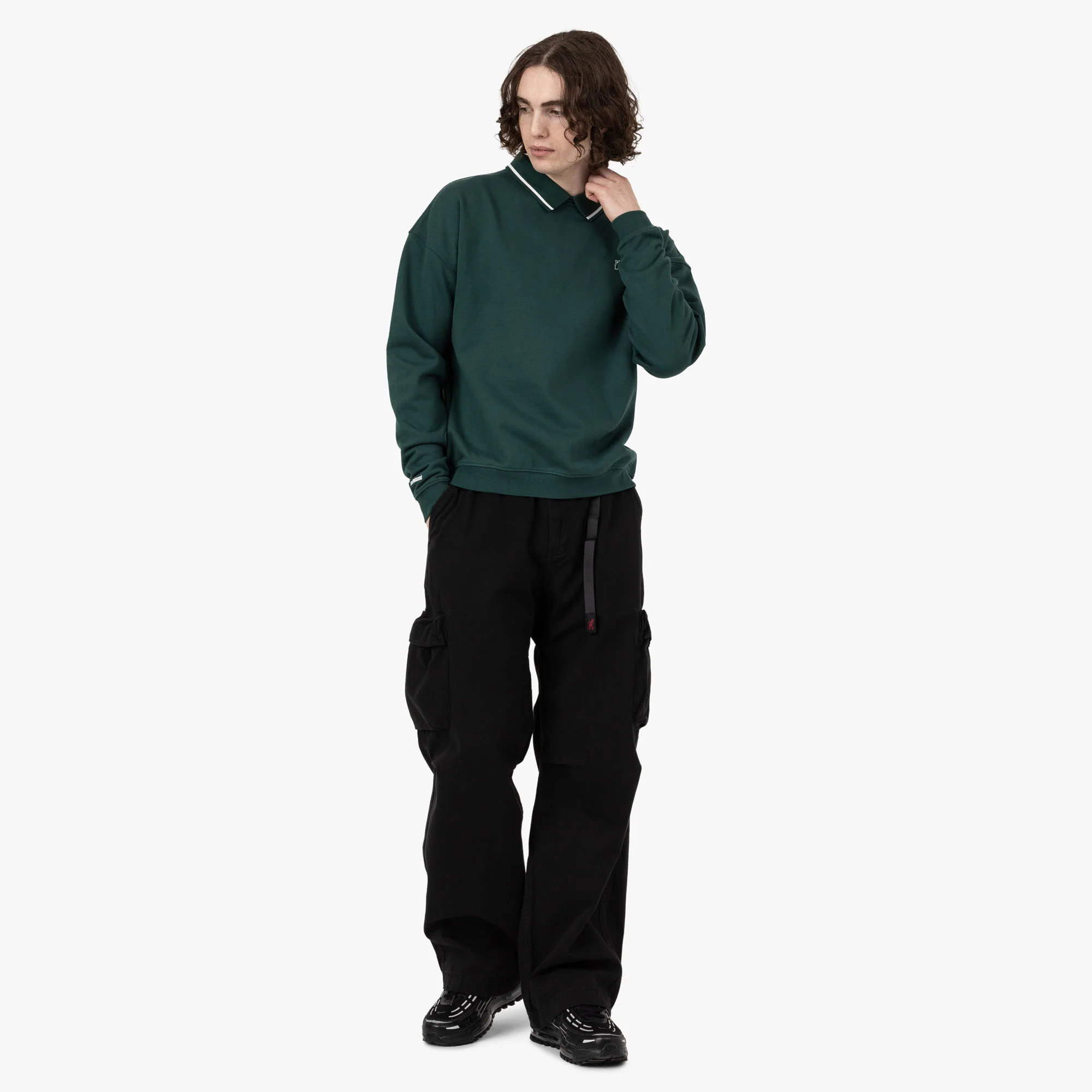 Metalwood Phuk Luzin Collared Sweatshirt / Spruce - Image 4