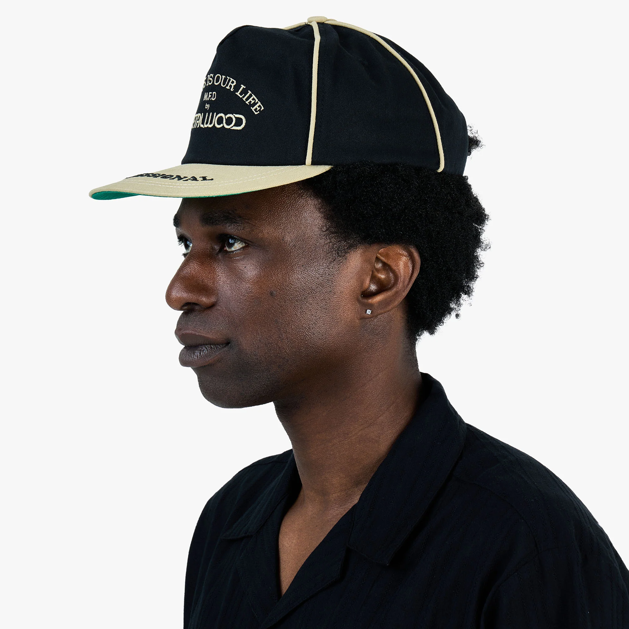 Metalwood Professional Piping Snapback Hat / Black - Image 2