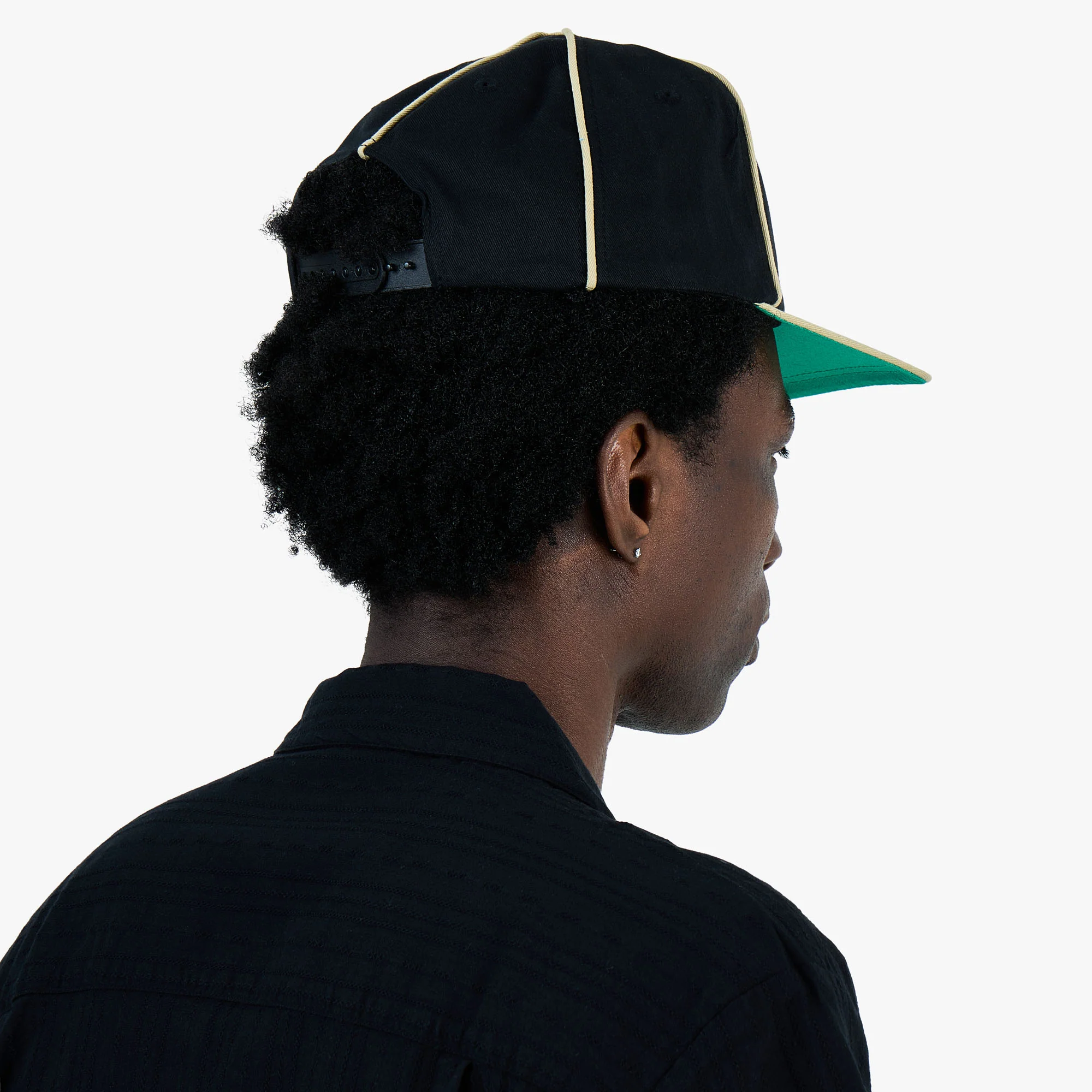 Metalwood Professional Piping Snapback Hat / Black - Image 3