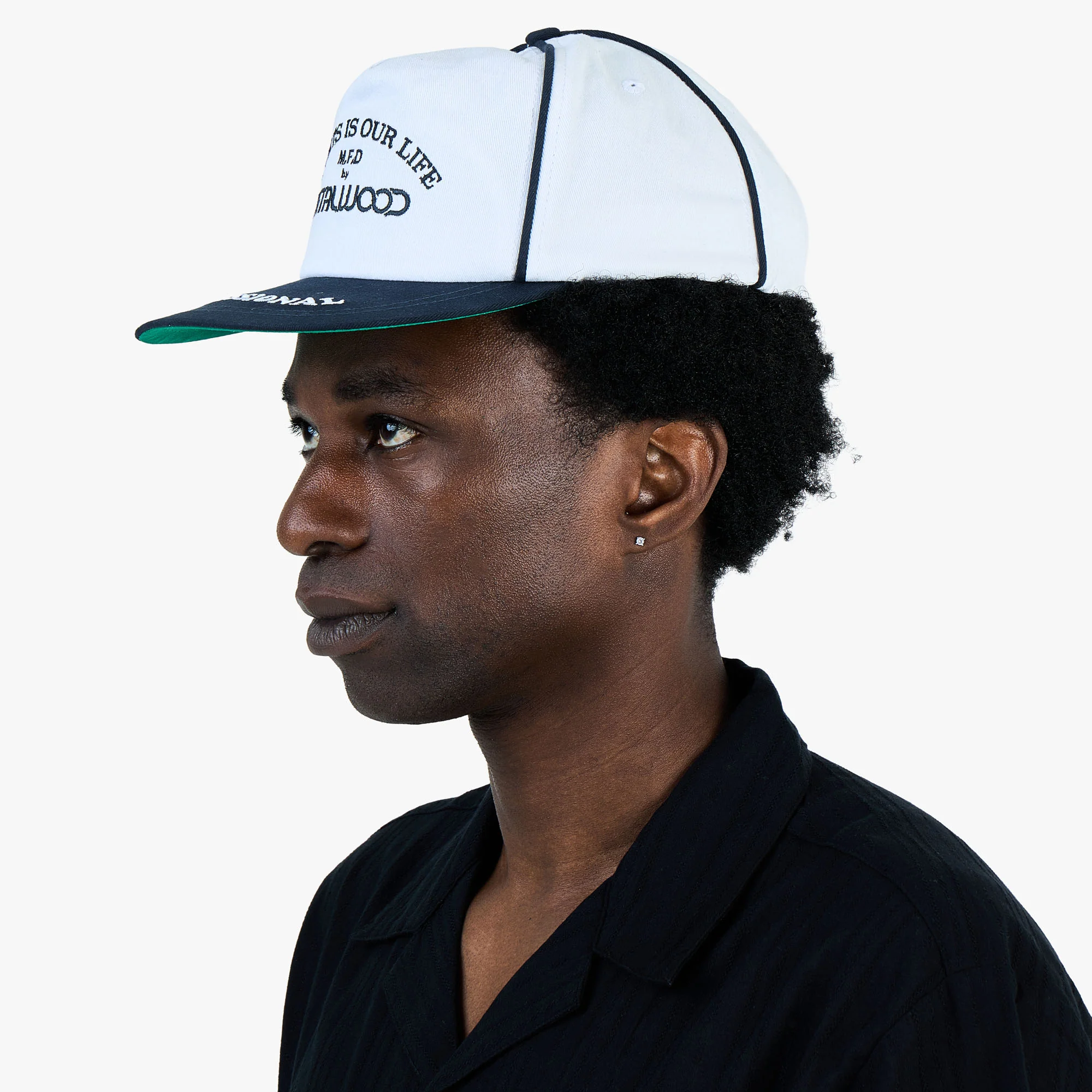 Metalwood Professional Piping Snapback Hat / White - Image 2