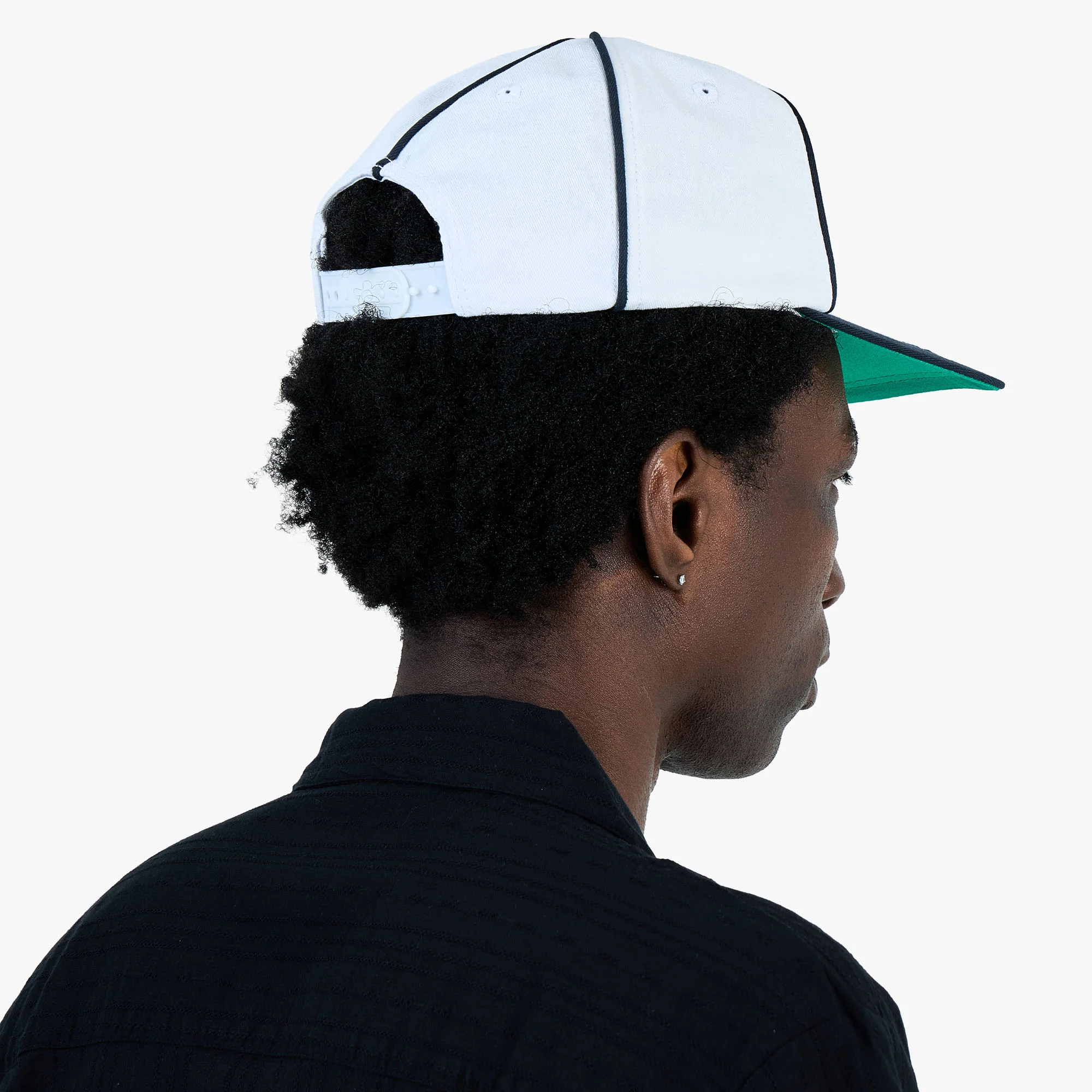 Metalwood Professional Piping Snapback Hat / White - Image 3
