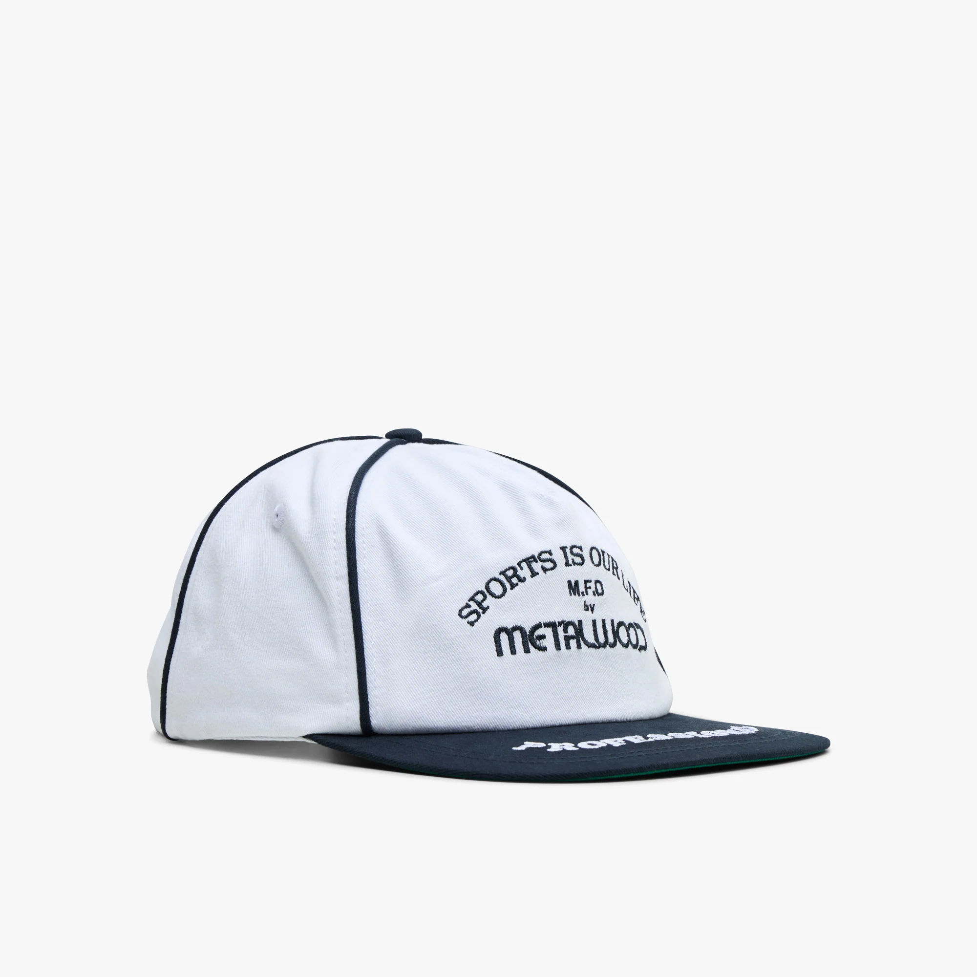 Metalwood Professional Piping Snapback Hat / White - Image 4