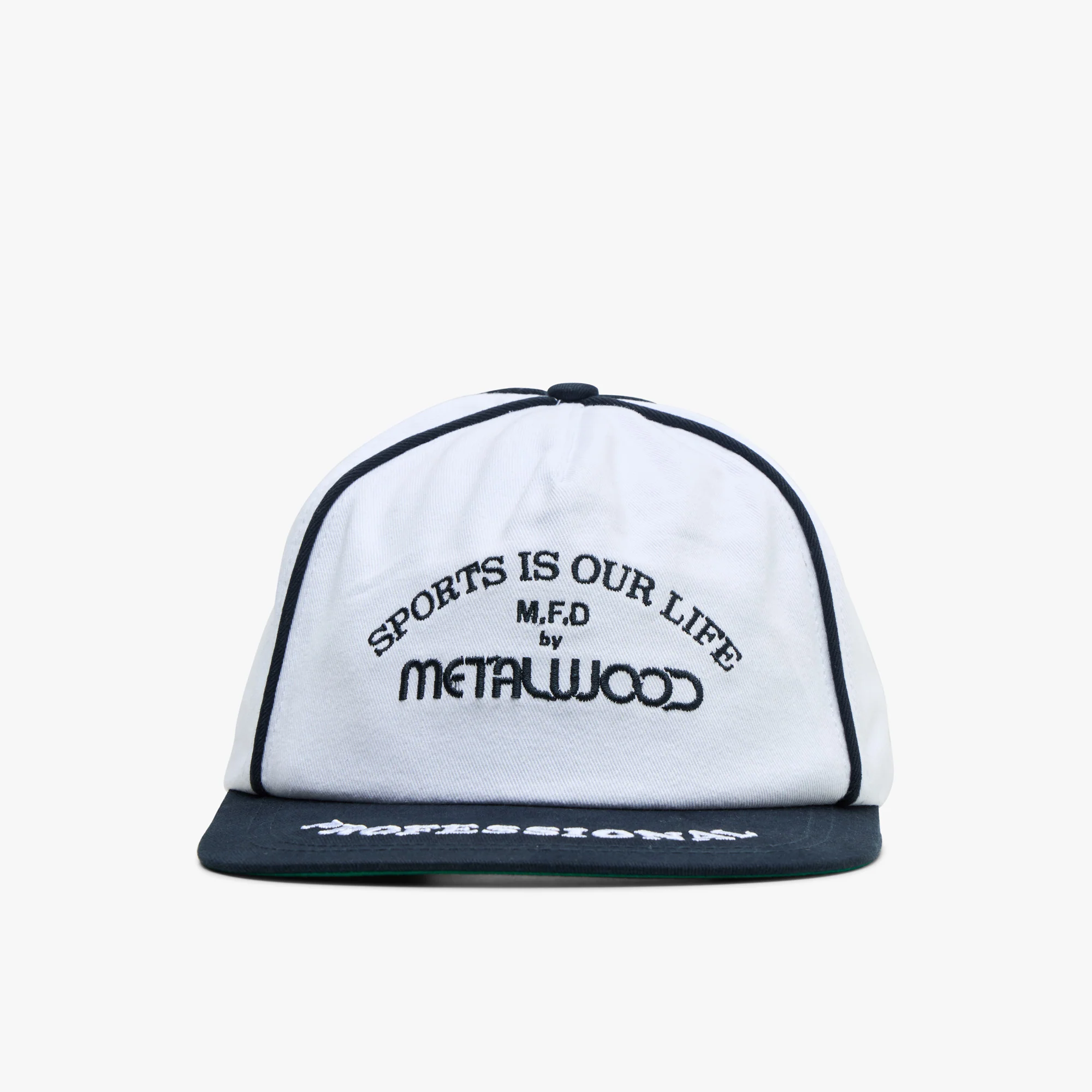 Metalwood Professional Piping Snapback Hat / White - Image 5